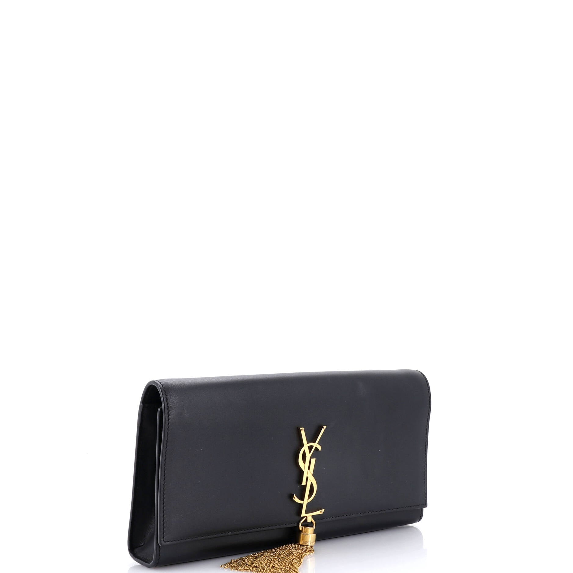 Classic Monogram Tassel Clutch Leather Long