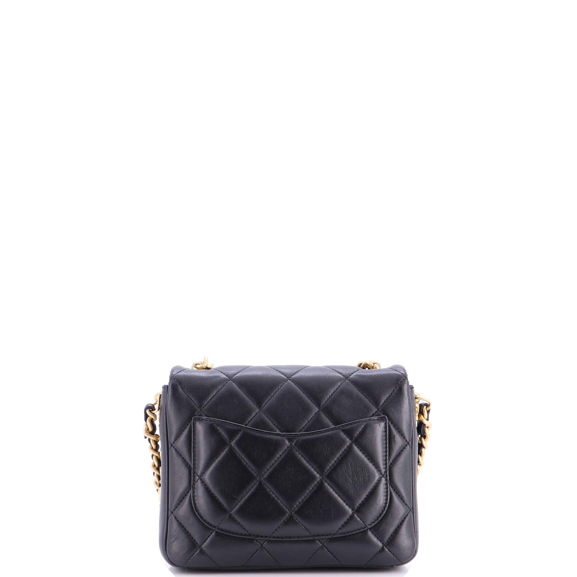 Side Note Flap Bag Quilted Lambskin Small