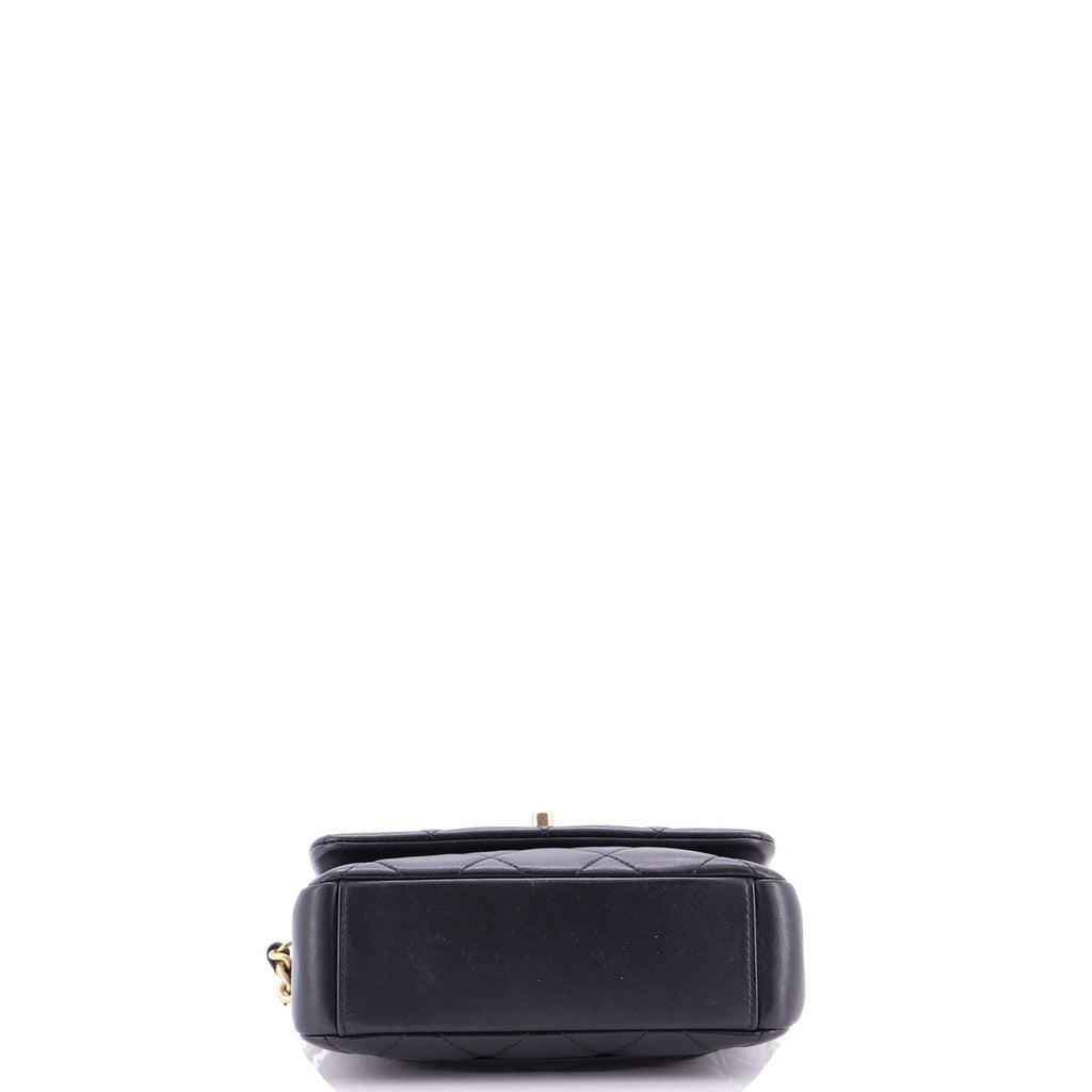 Side Note Flap Bag Quilted Lambskin Small