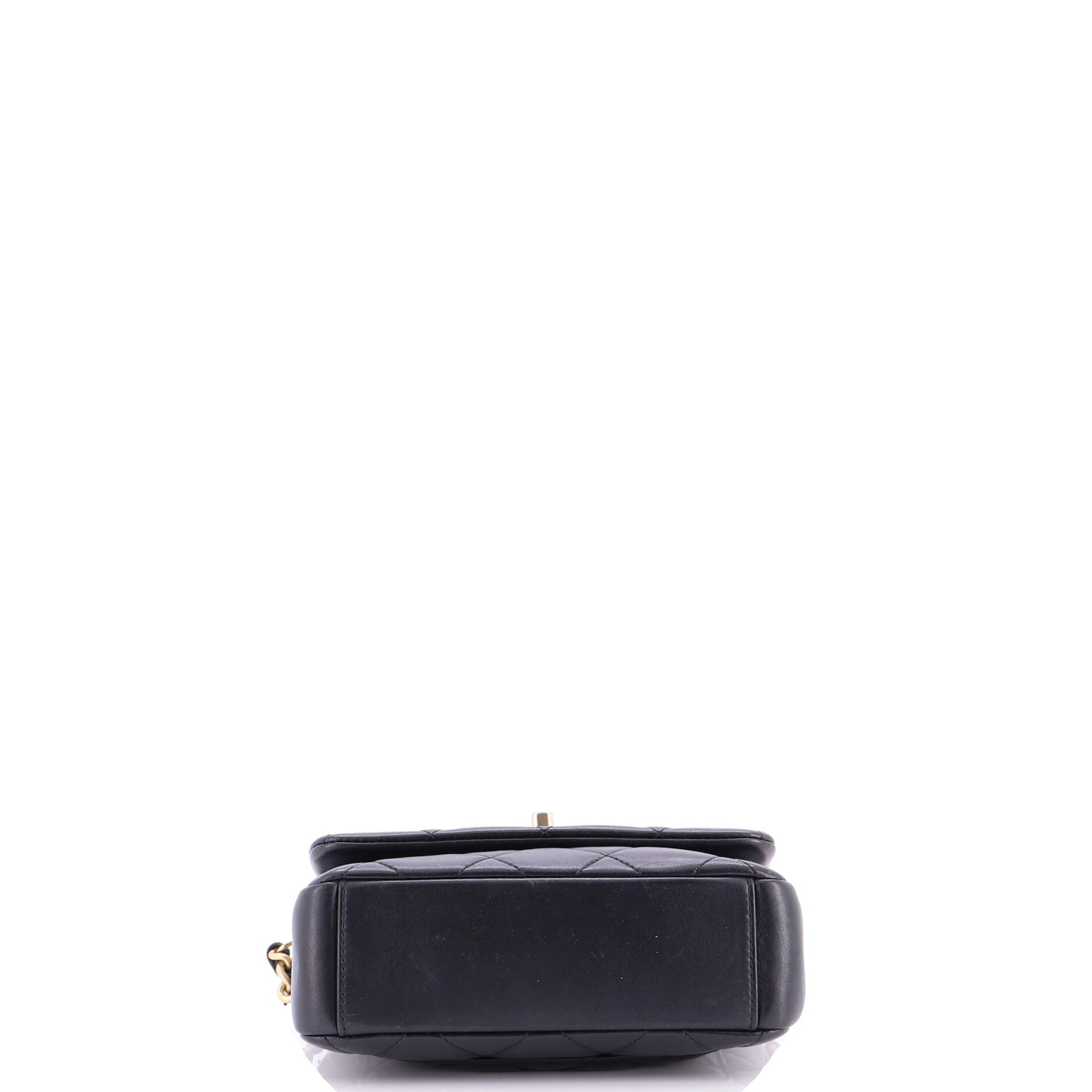 Side Note Flap Bag Quilted Lambskin Small