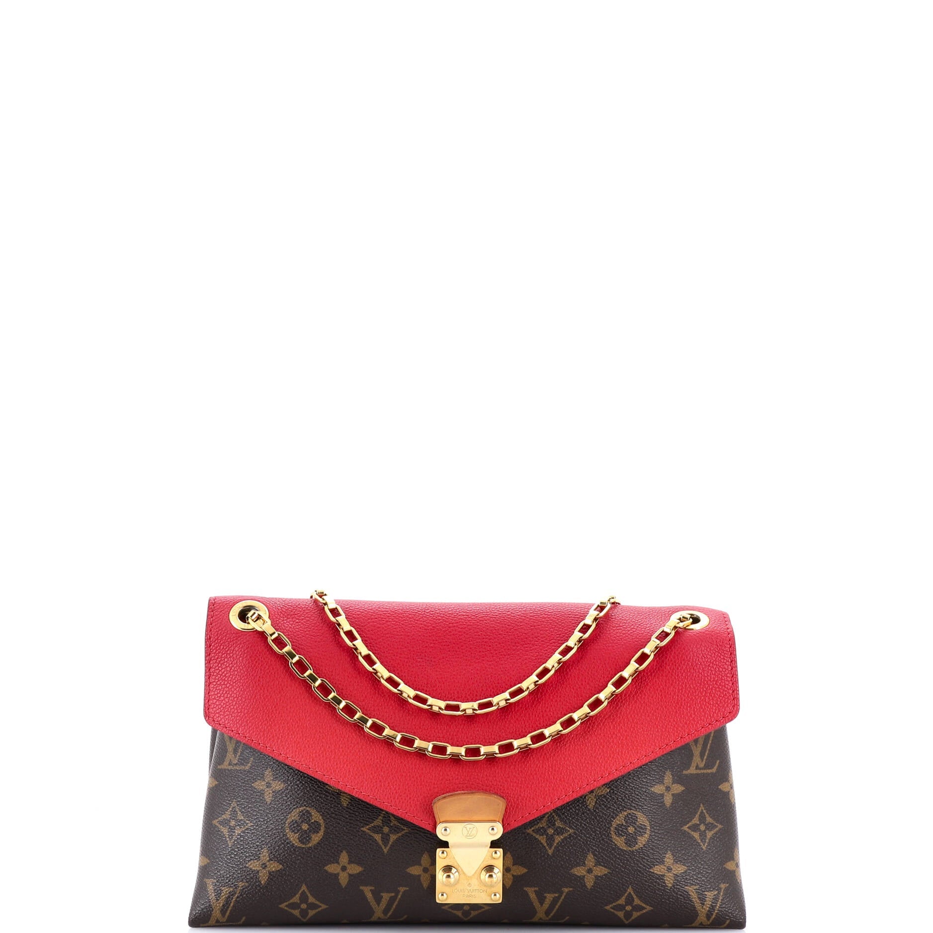 Pallas Chain Shoulder Bag Monogram Canvas and Calfskin