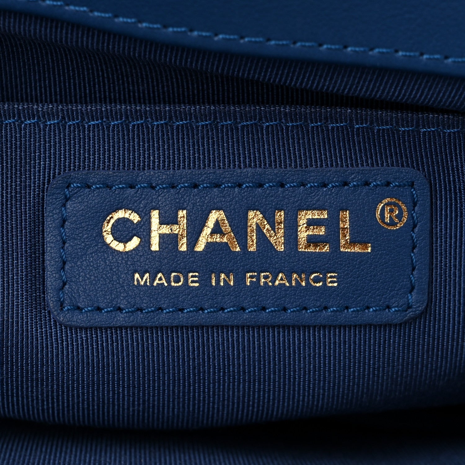 Lambskin Quilted Medium Boy Flap Blue