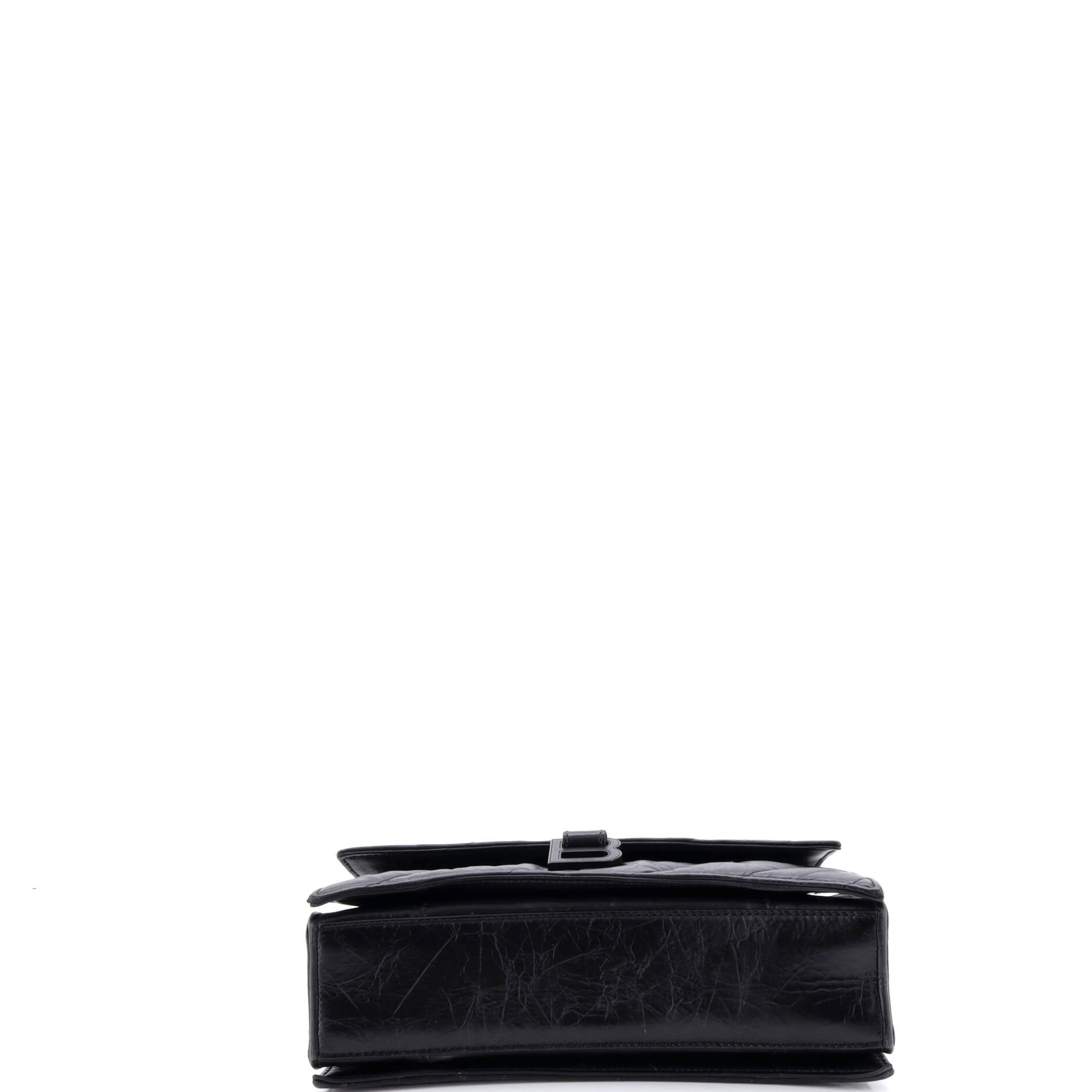 Crush Chain Flap Bag Quilted Crushed Calfskin Small