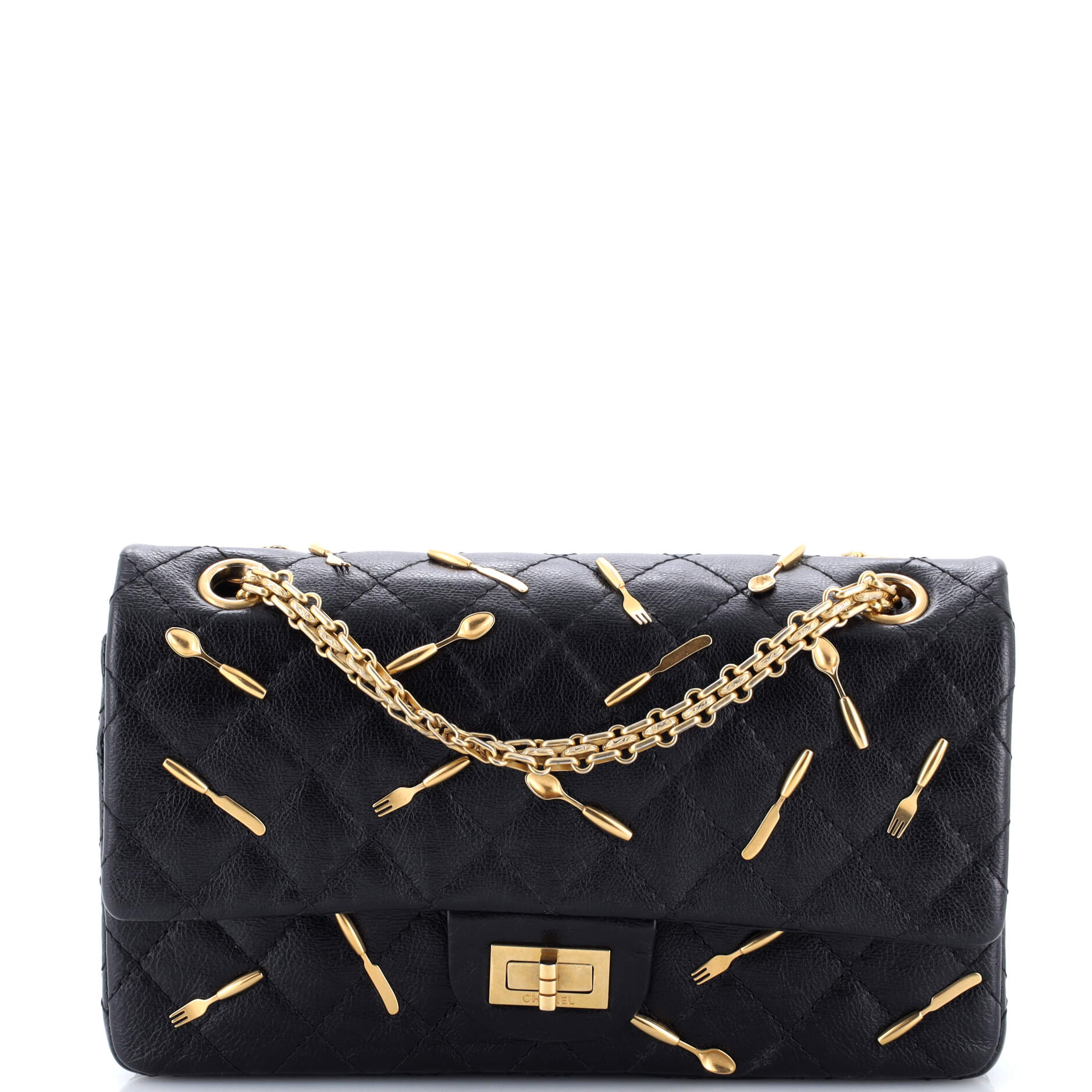 Brasserie Charms Reissue 2.55 Flap Bag Quilted Calfskin 225