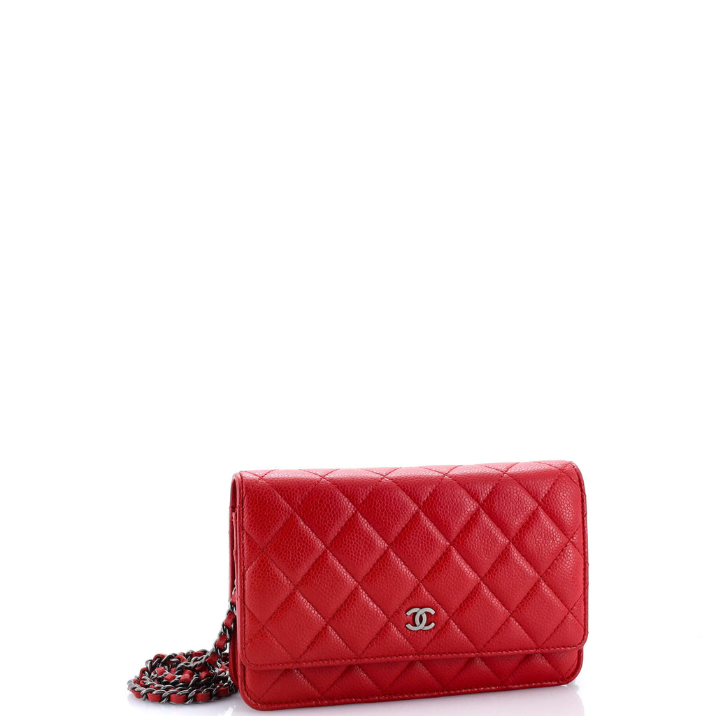 Wallet on Chain Quilted Caviar