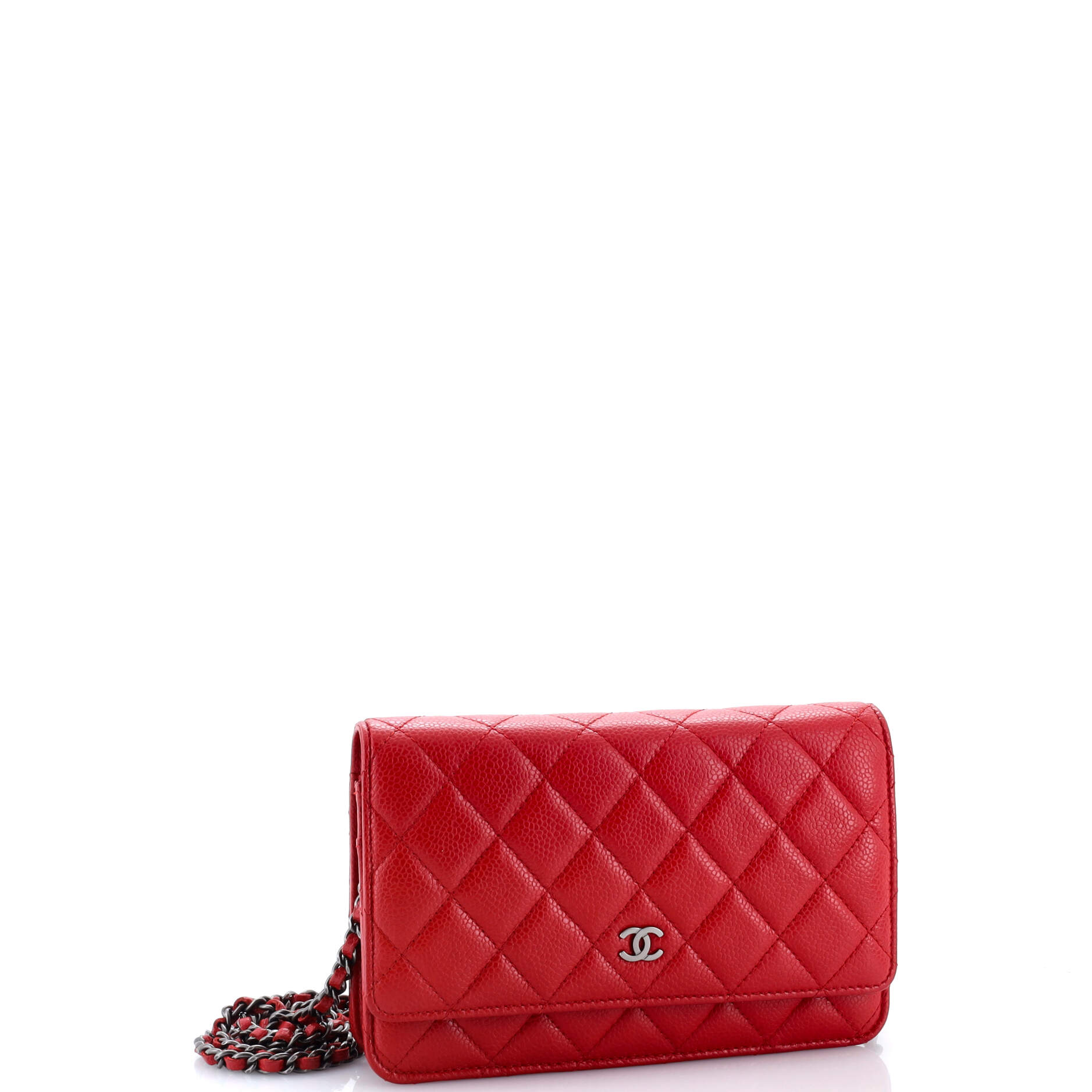 Wallet on Chain Quilted Caviar
