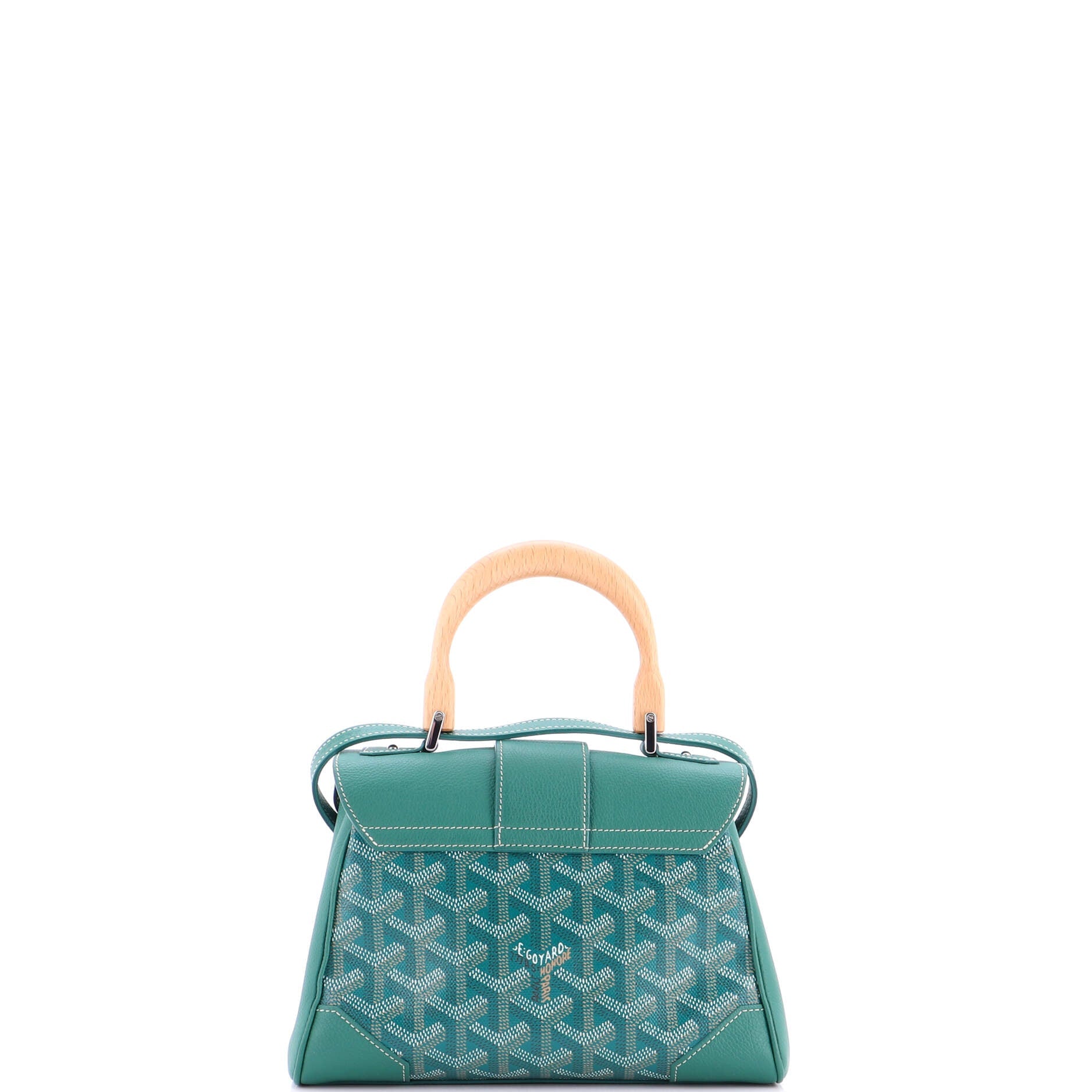 Saigon Top Handle Bag Coated Canvas with Leather Mini