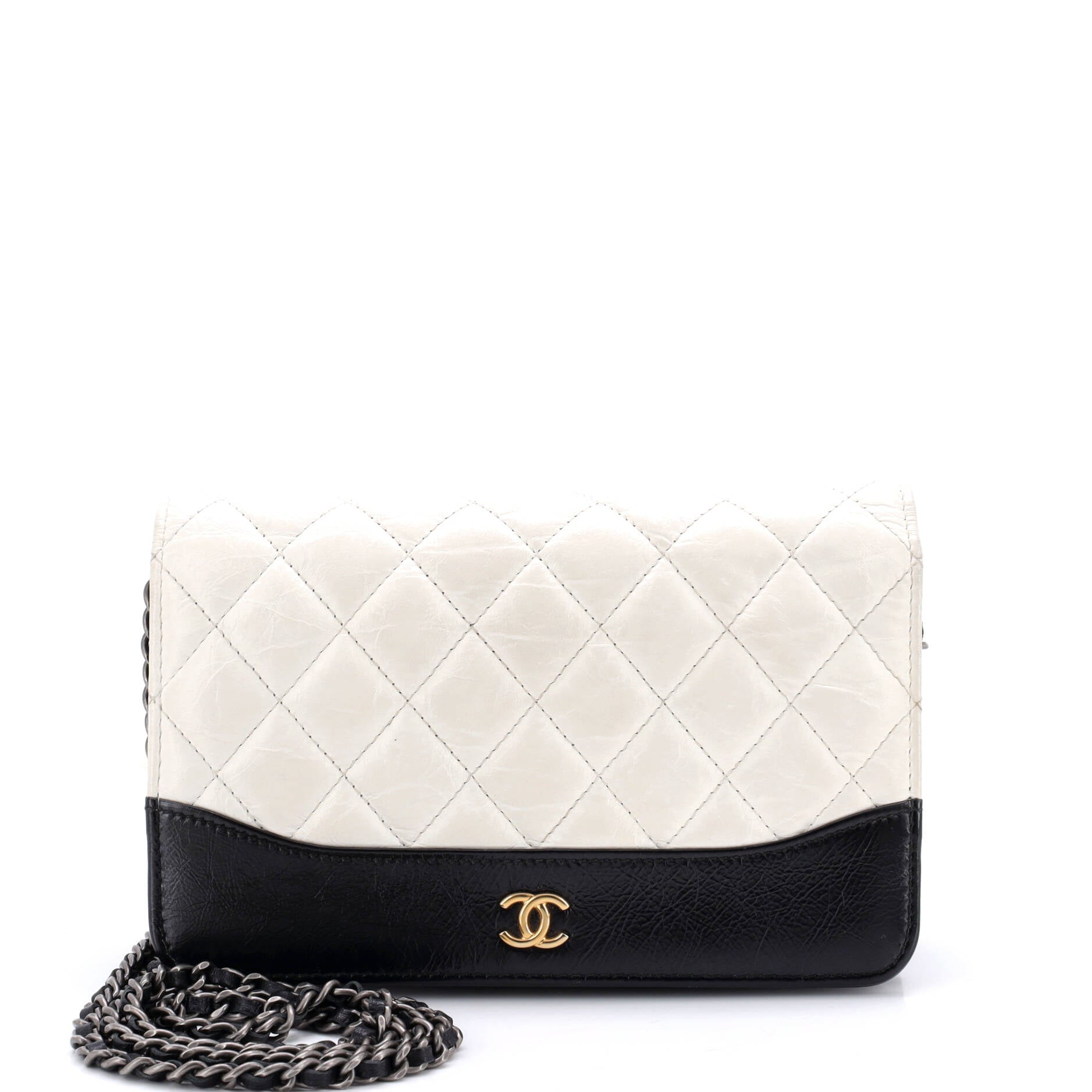 Gabrielle Wallet on Chain Quilted Aged Calfskin