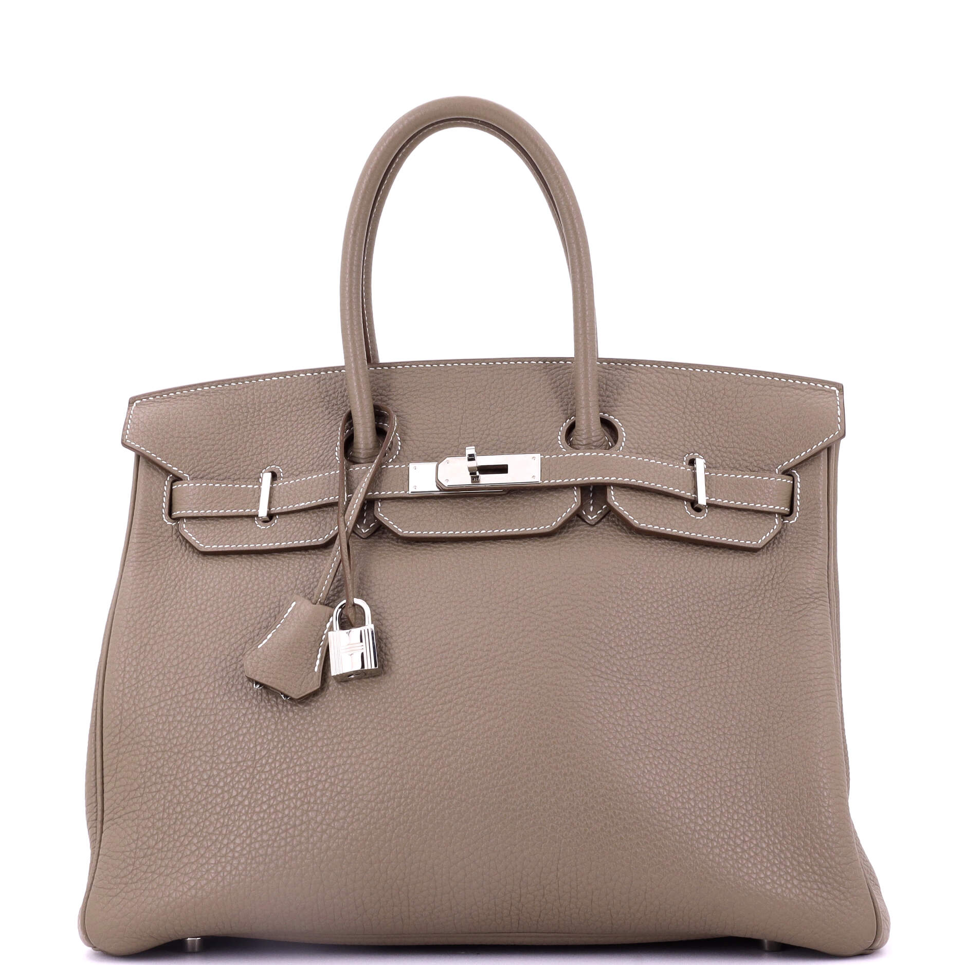 Birkin Handbag Grey Togo with Palladium Hardware 35
