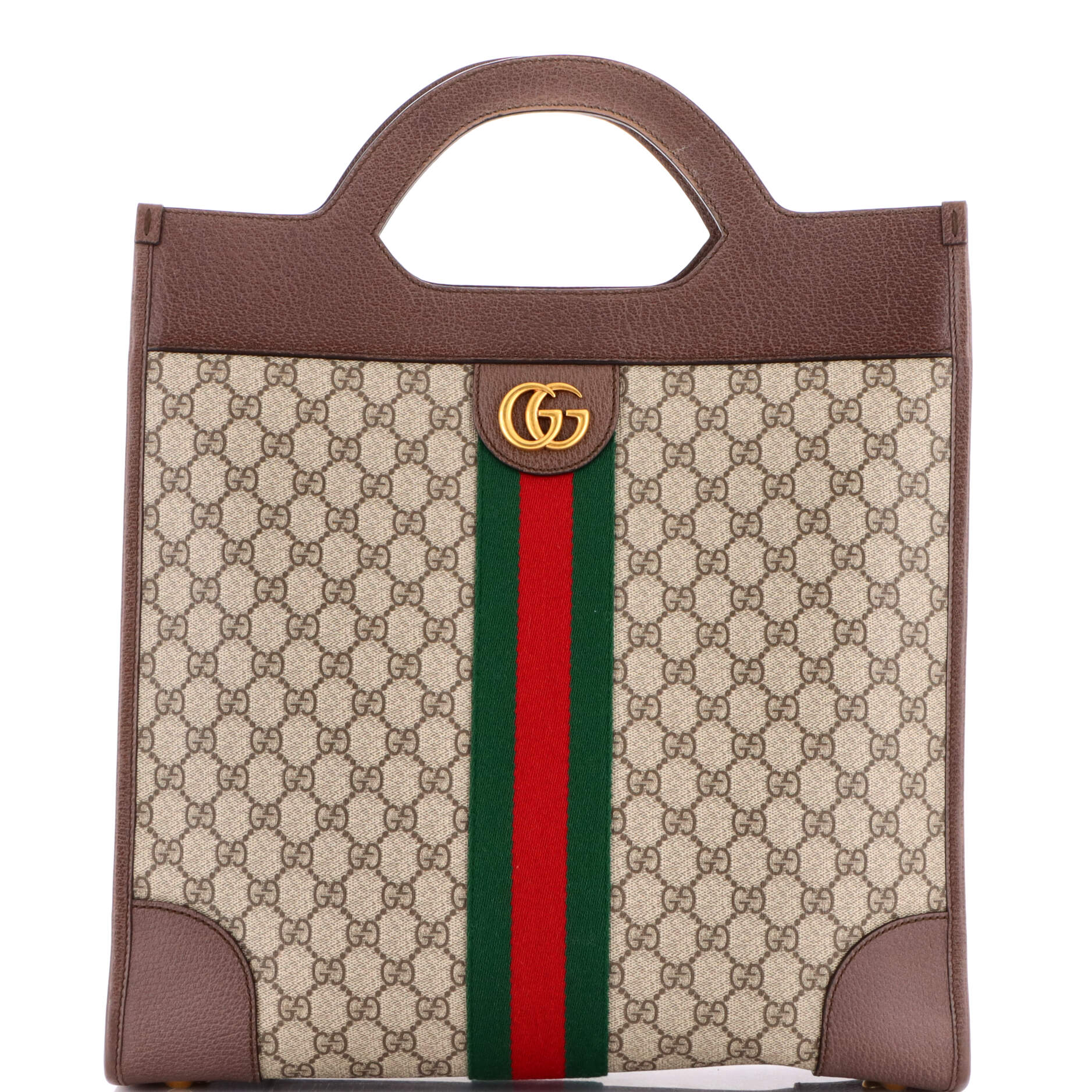 Ophidia Cut Out Handle Tote GG Coated Canvas Medium