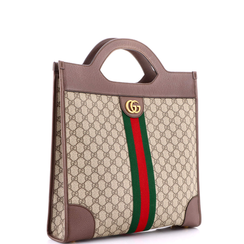 Ophidia Cut Out Handle Tote GG Coated Canvas Medium