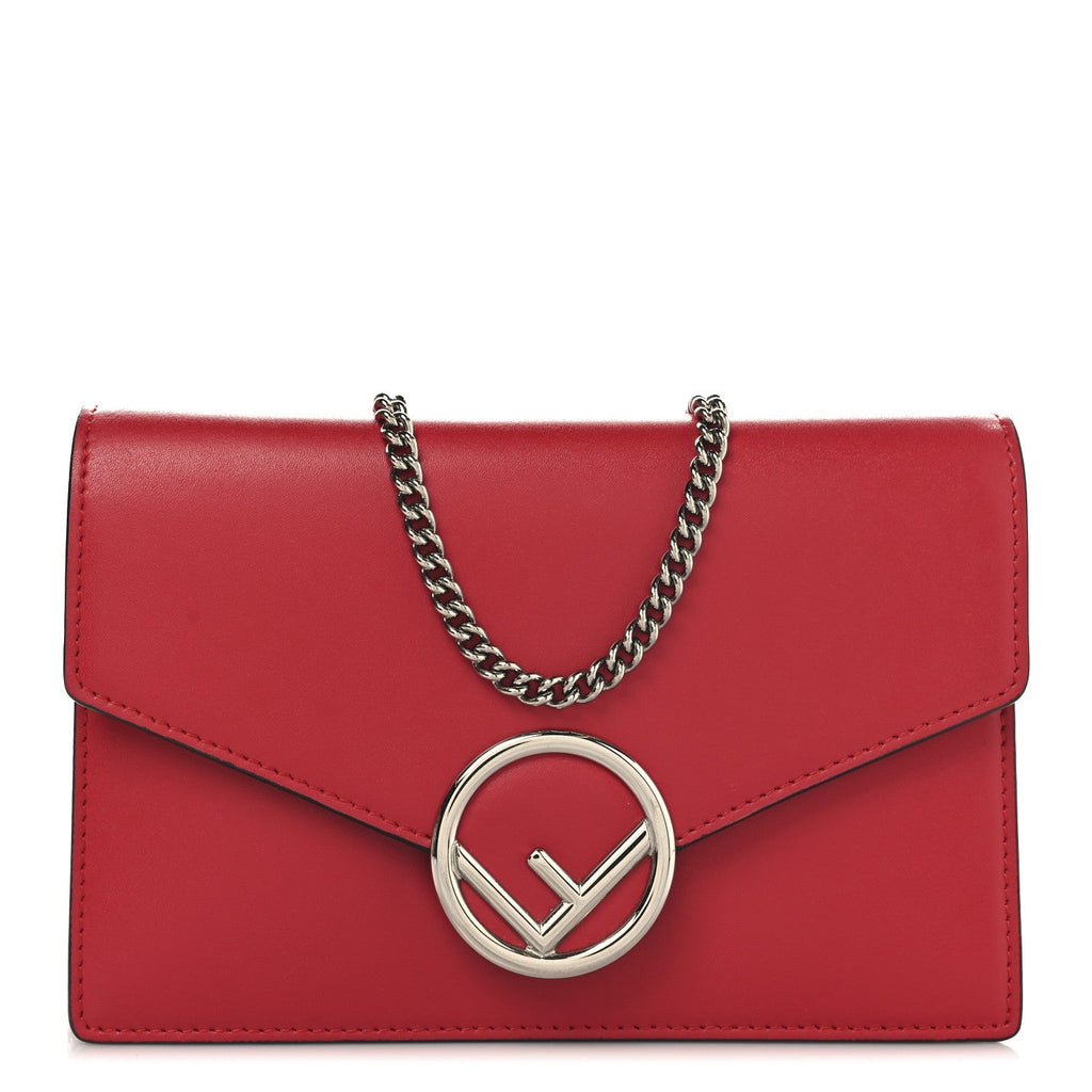 Vitello Liberty Lucido F is Fendi Medium Envelope Wallet on Chain Fragola