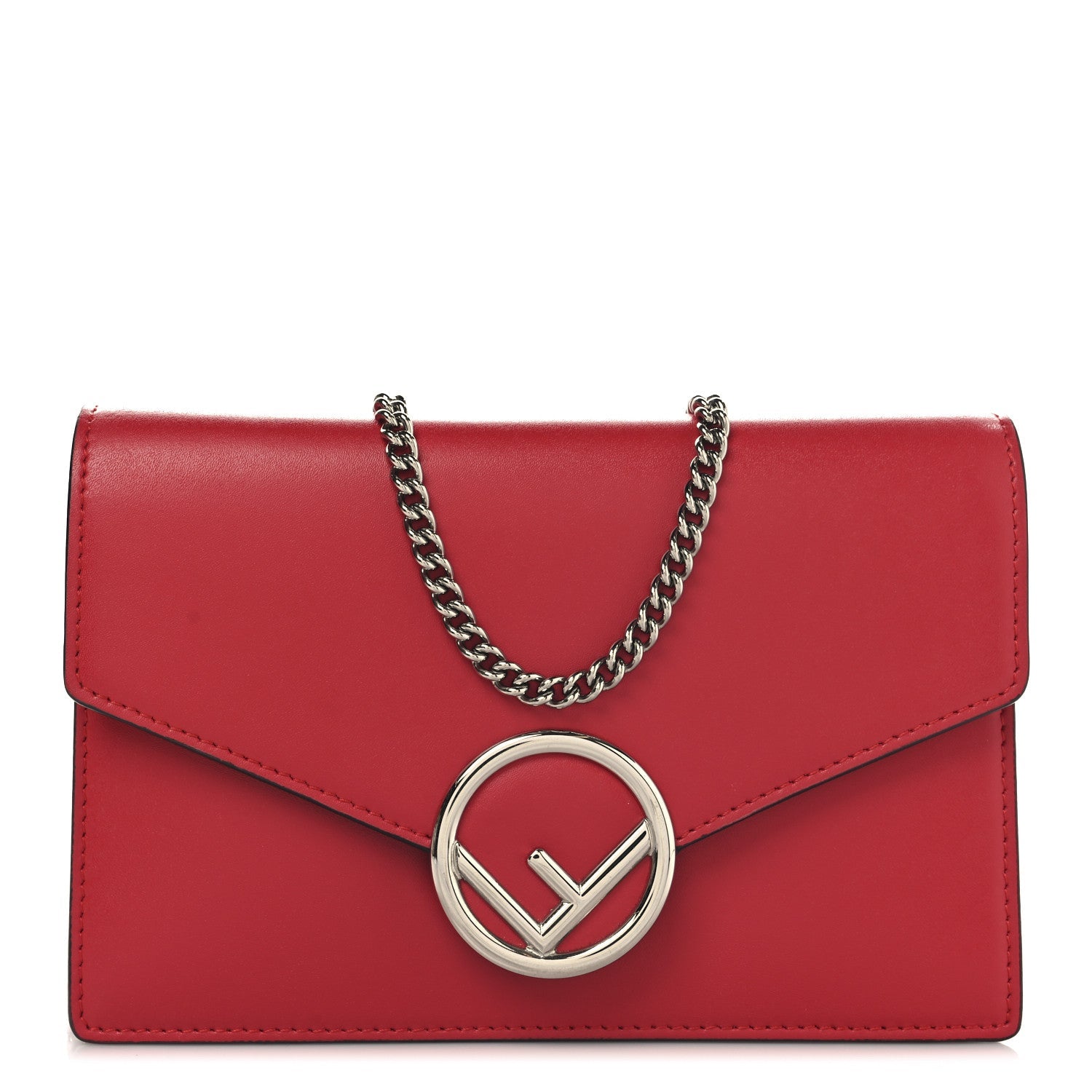 Vitello Liberty Lucido F is Fendi Medium Envelope Wallet on Chain Fragola