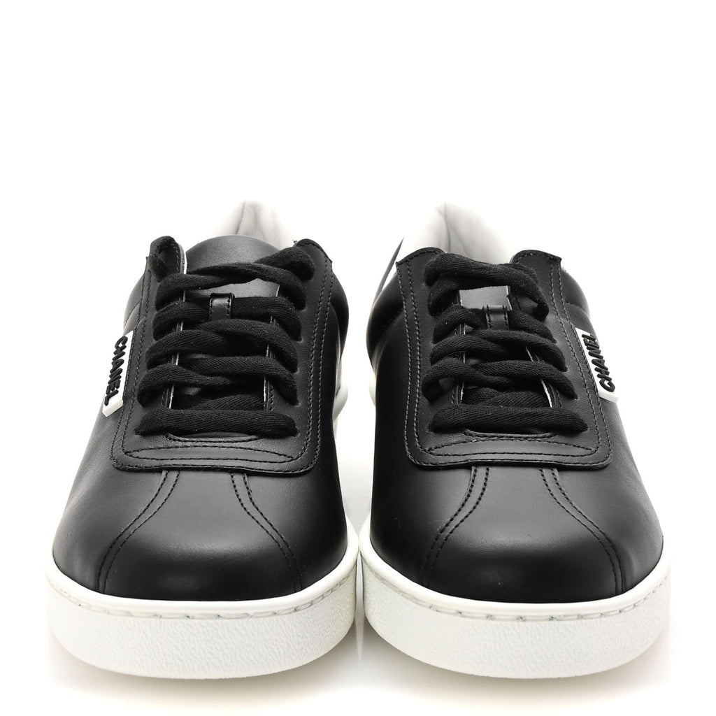 Calfskin CC Womens Sneakers 37.5 Black
