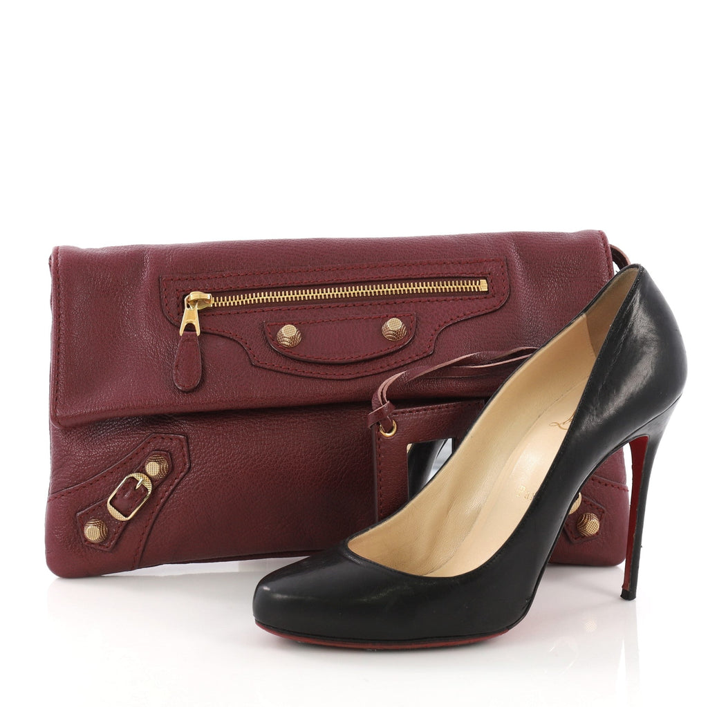 Envelope Clutch Giant Studs Leather