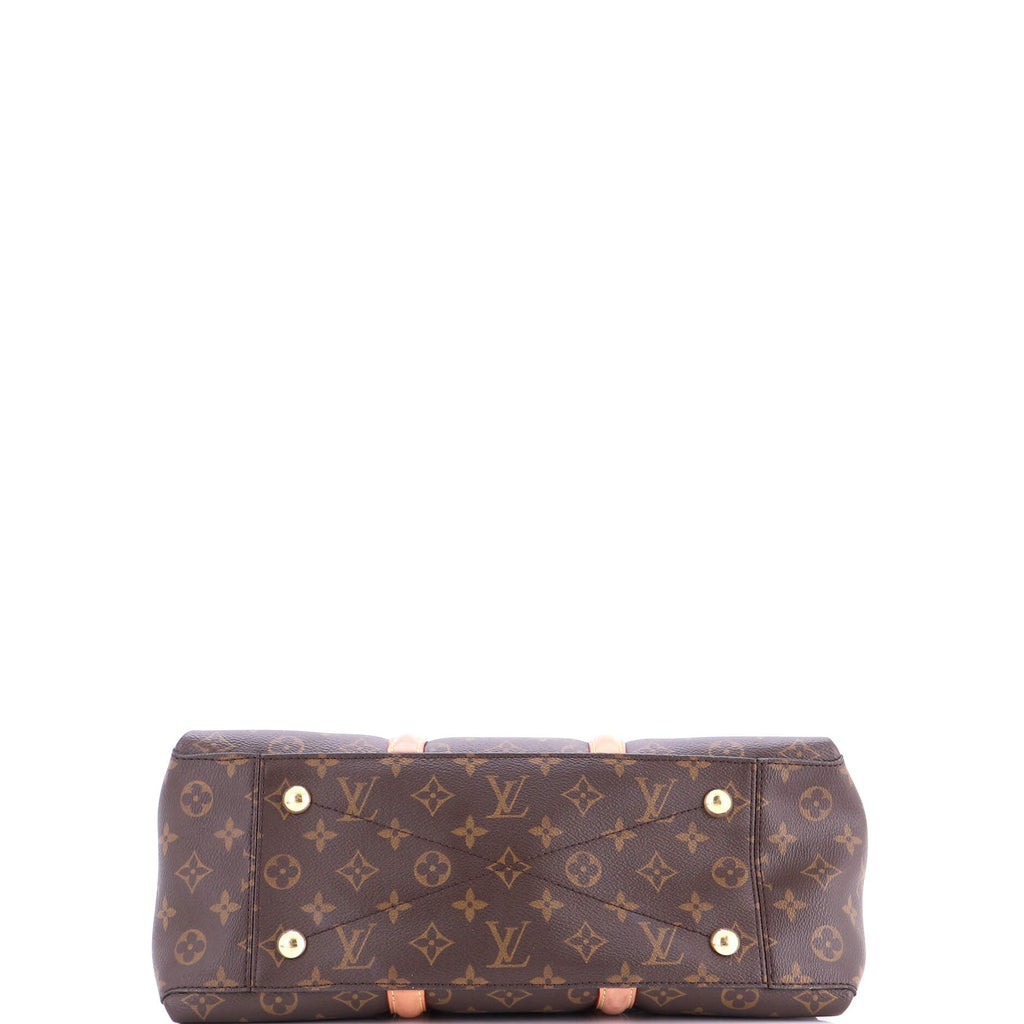 Soufflot Tote Monogram Canvas with Leather MM