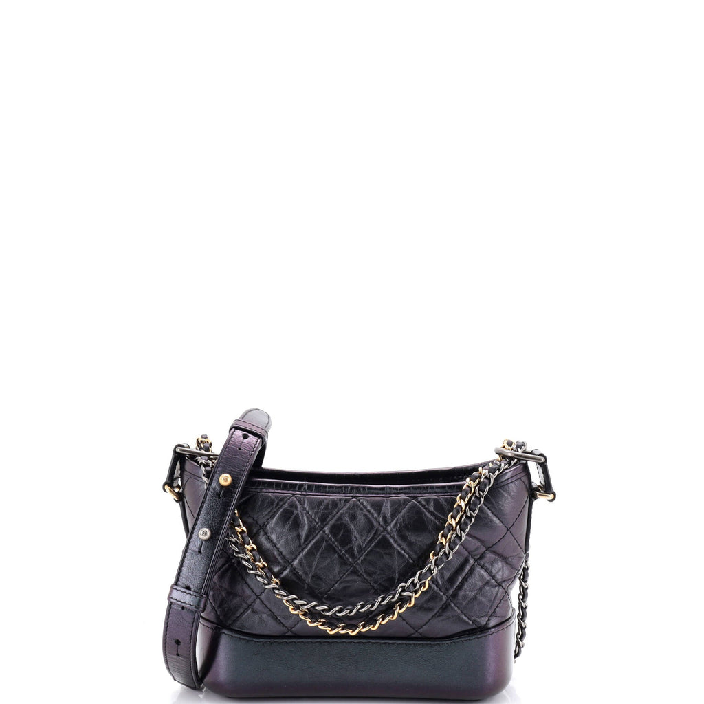 Gabrielle Hobo Quilted Iridescent Lambskin Small