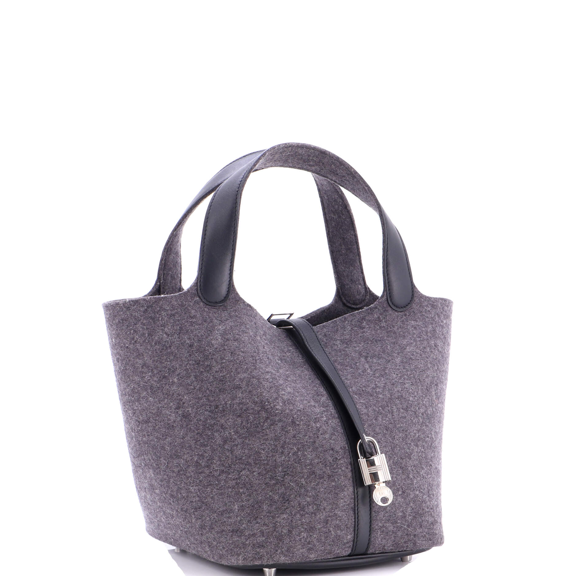 Picotin Lock Bag Felt with Leather MM