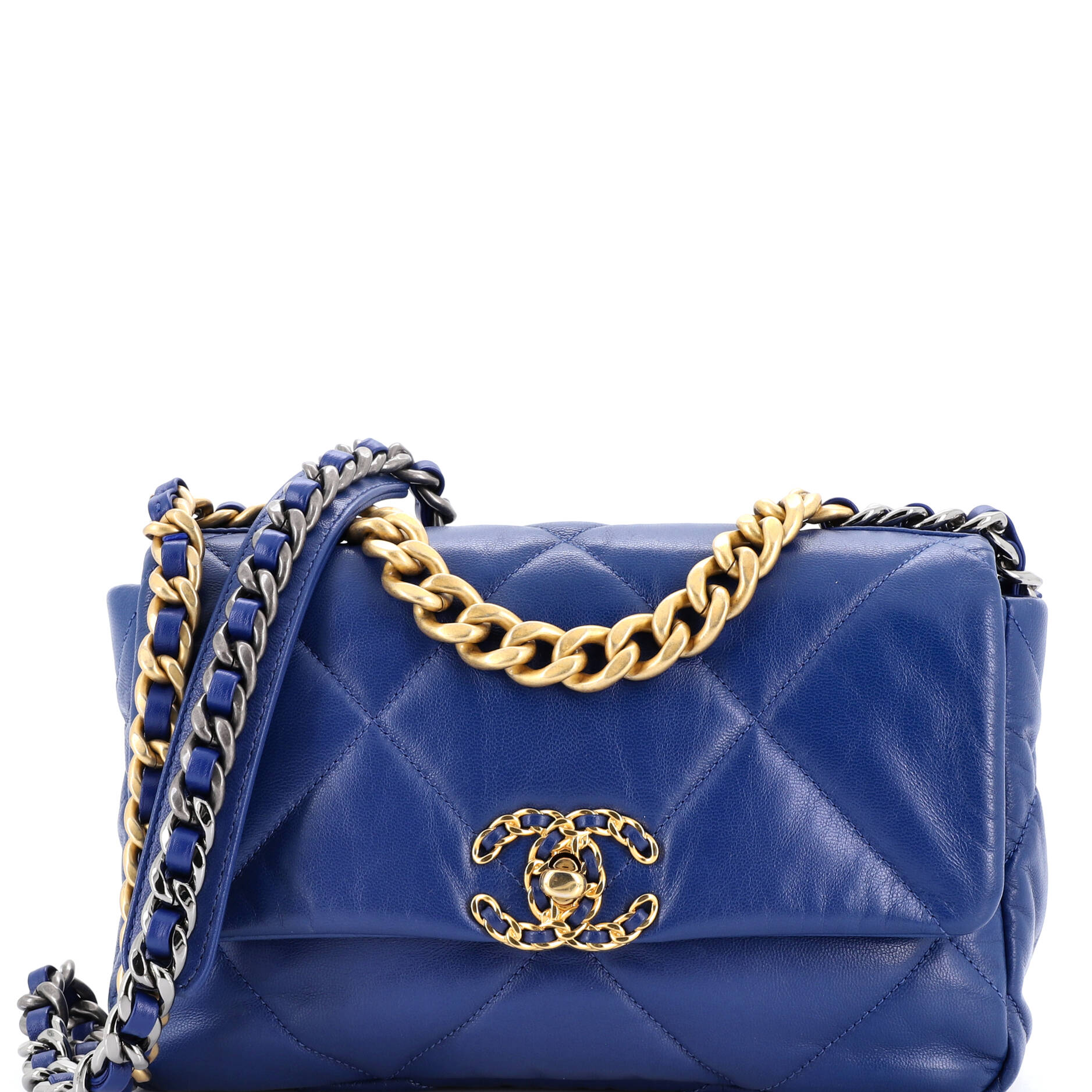 19 Flap Bag Quilted Leather Medium
