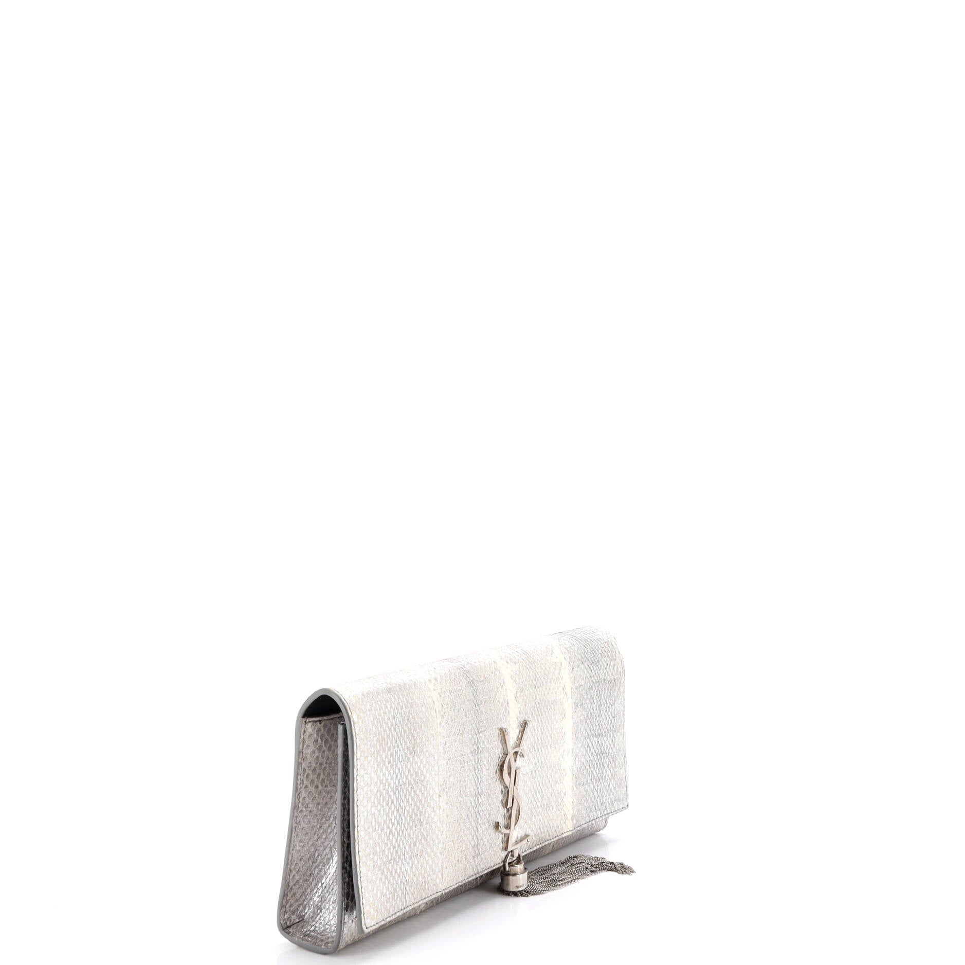Classic Monogram Tassel Clutch Python Long