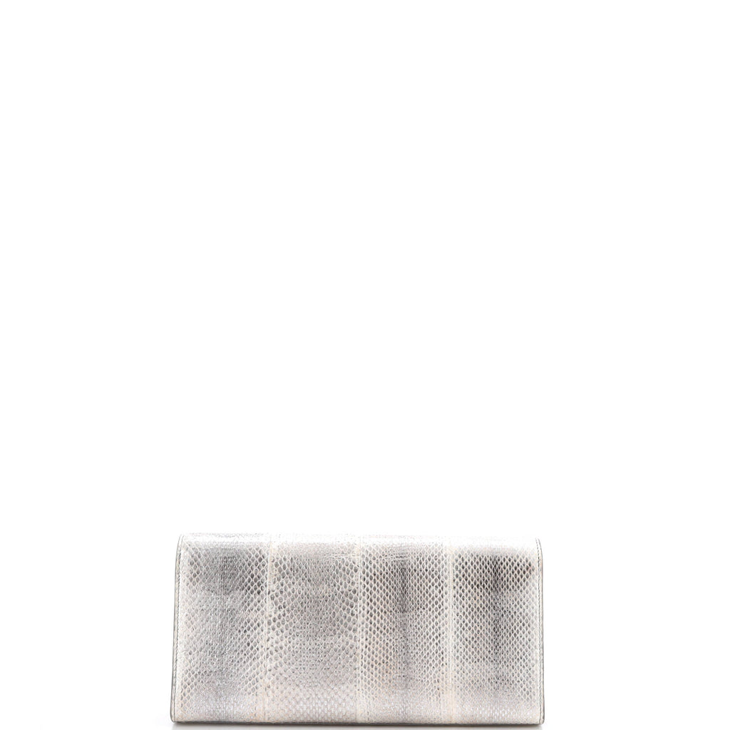 Classic Monogram Tassel Clutch Python Long