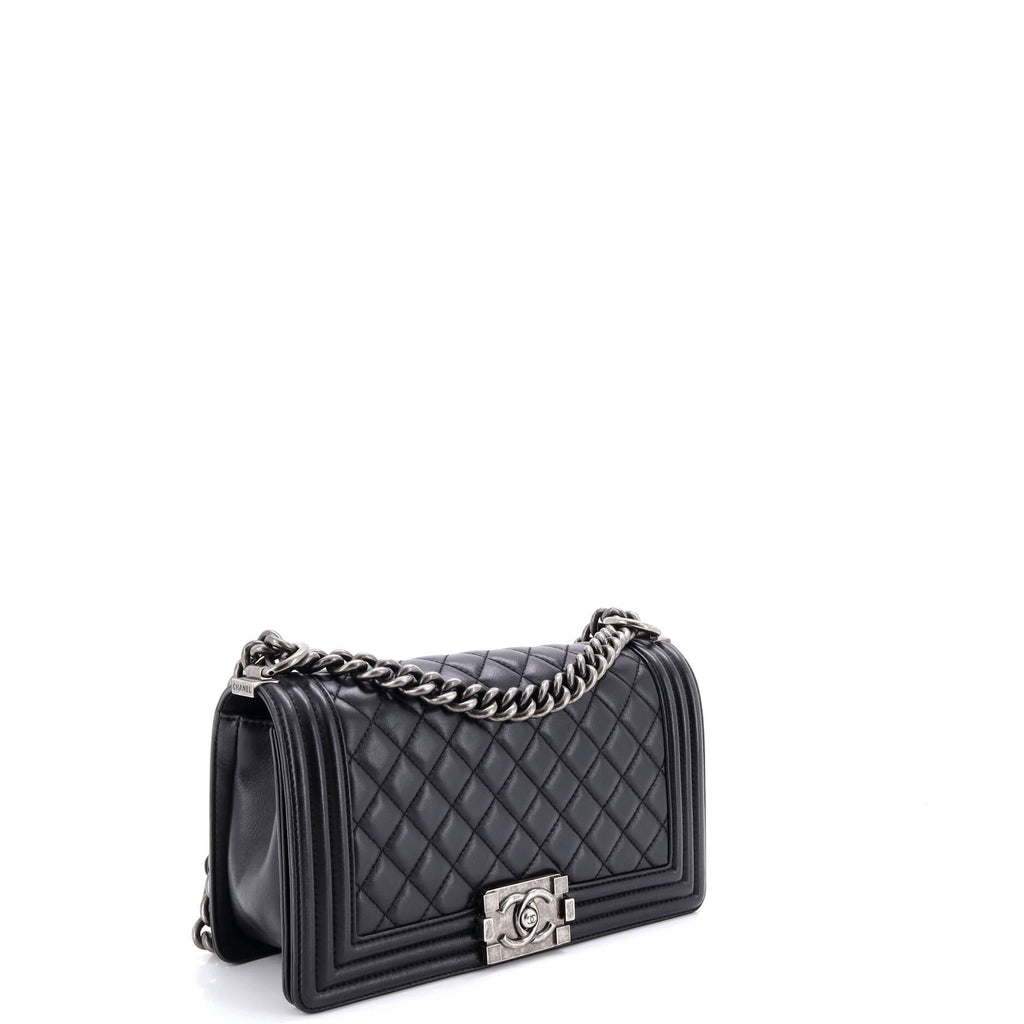Boy Flap Bag Quilted Lambskin Old Medium
