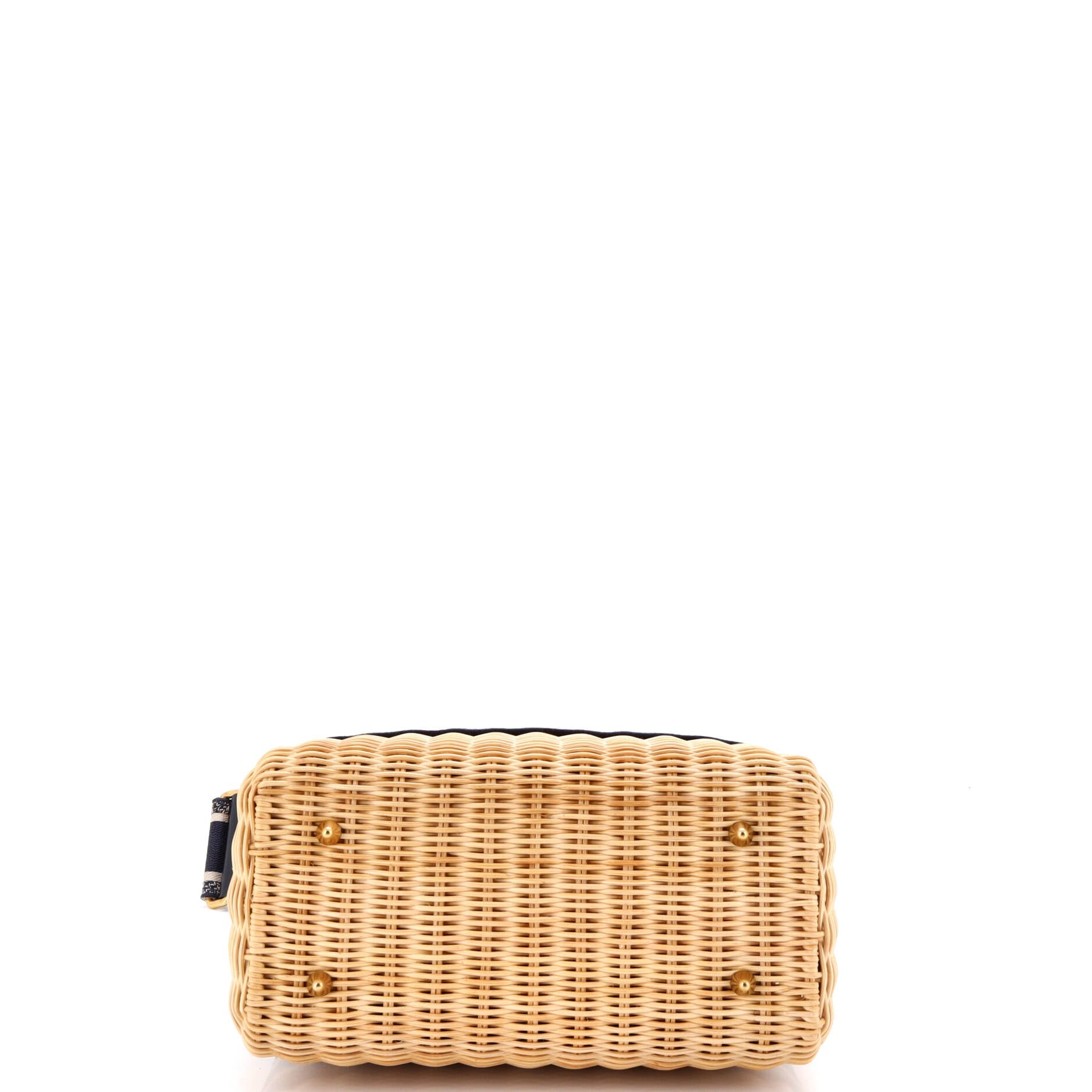 Lady Dior Bag Wicker and Oblique Canvas Medium
