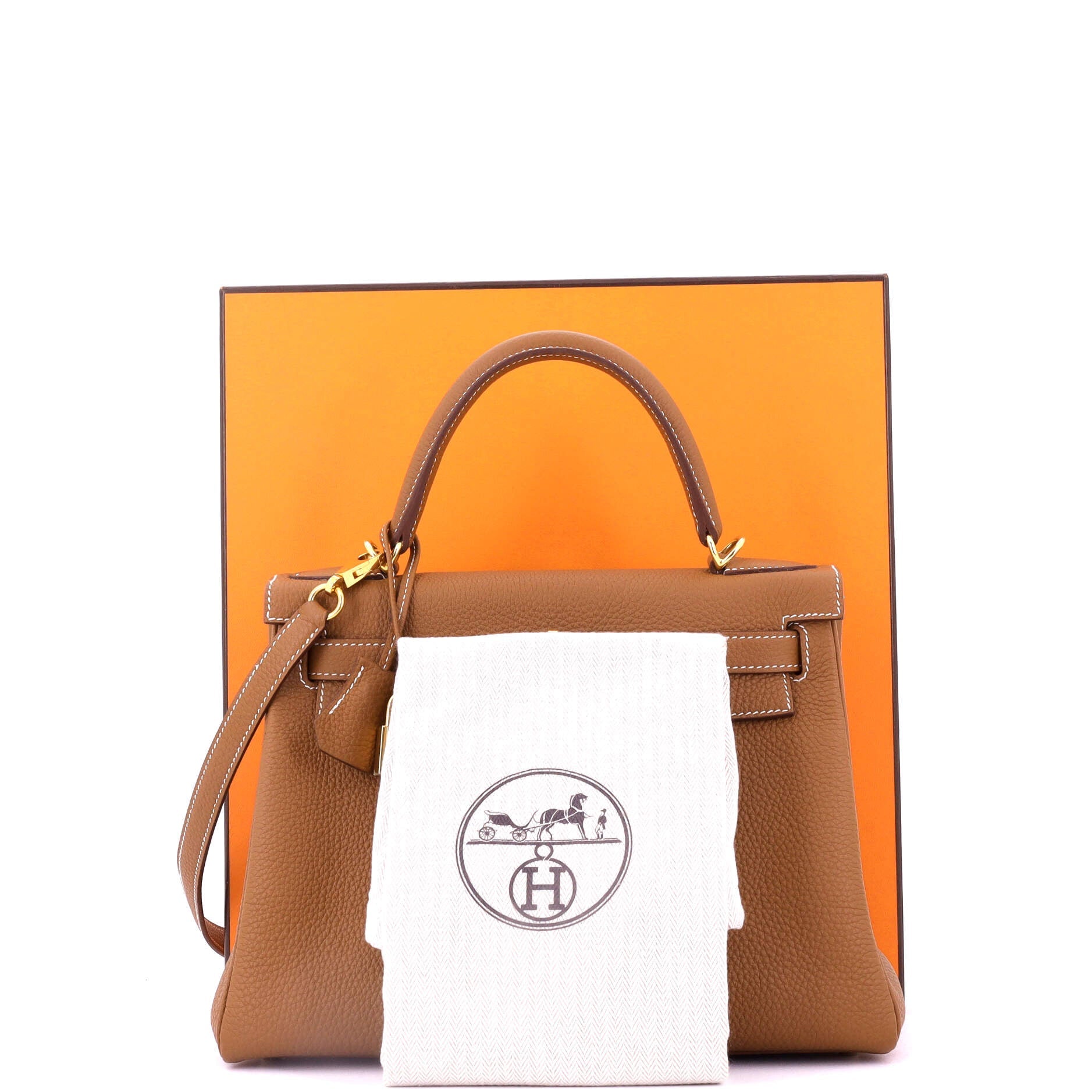 Kelly Handbag Gold Togo with Gold Hardware 28