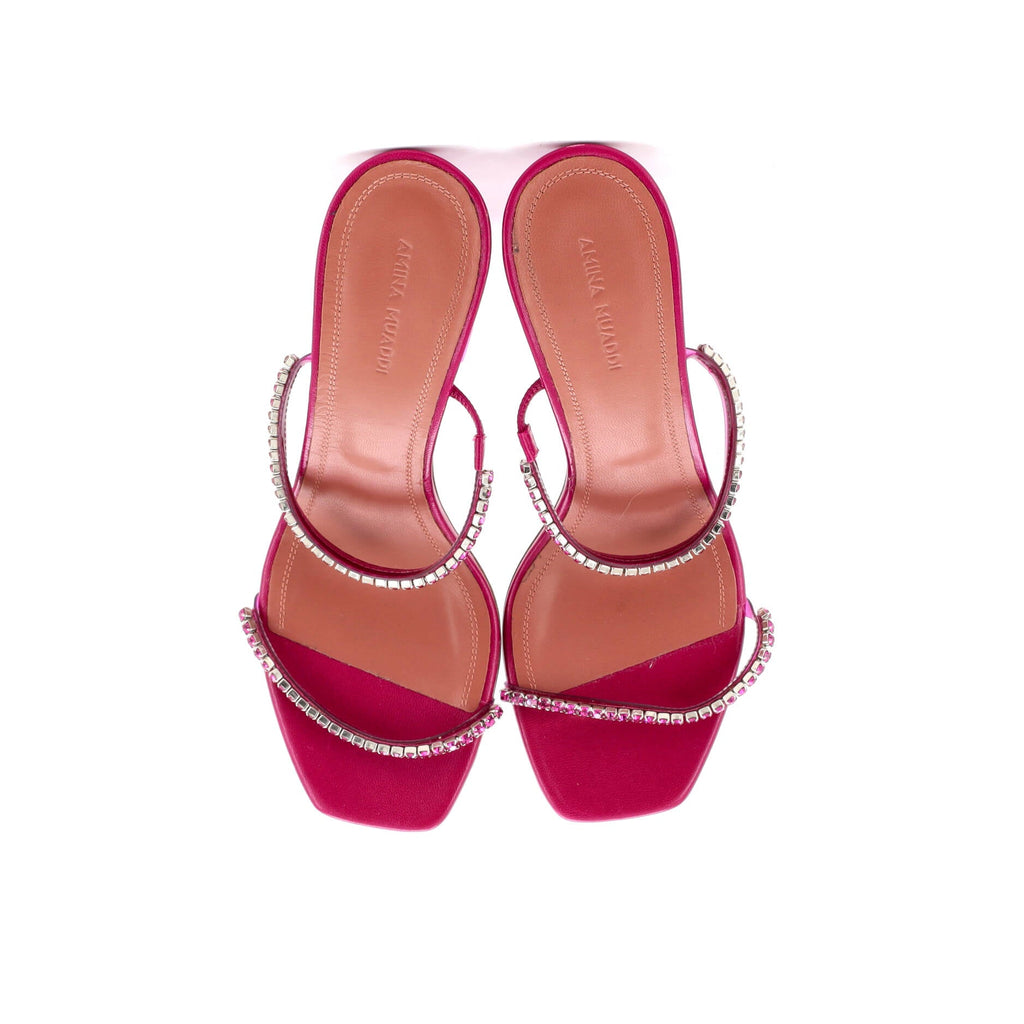 Women's Gilda Heeled Sandals Leather with Crystals 105