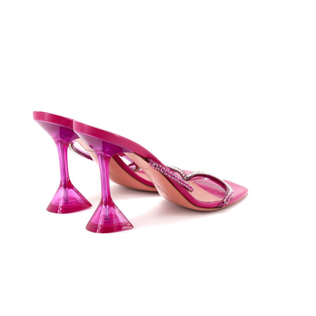 Women's Gilda Heeled Sandals Leather with Crystals 105
