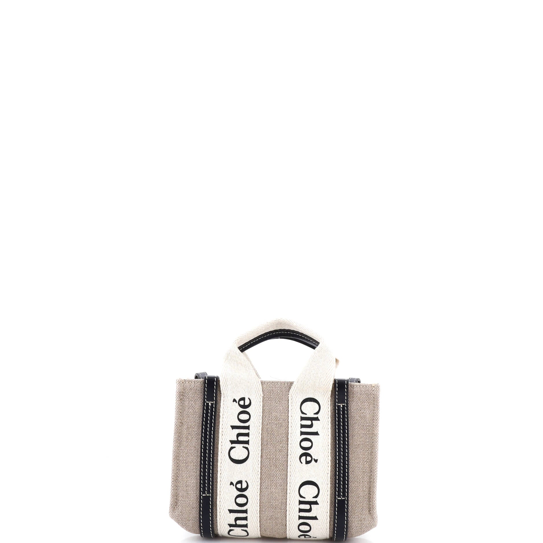 Woody Convertible Tote Canvas with Leather Mini