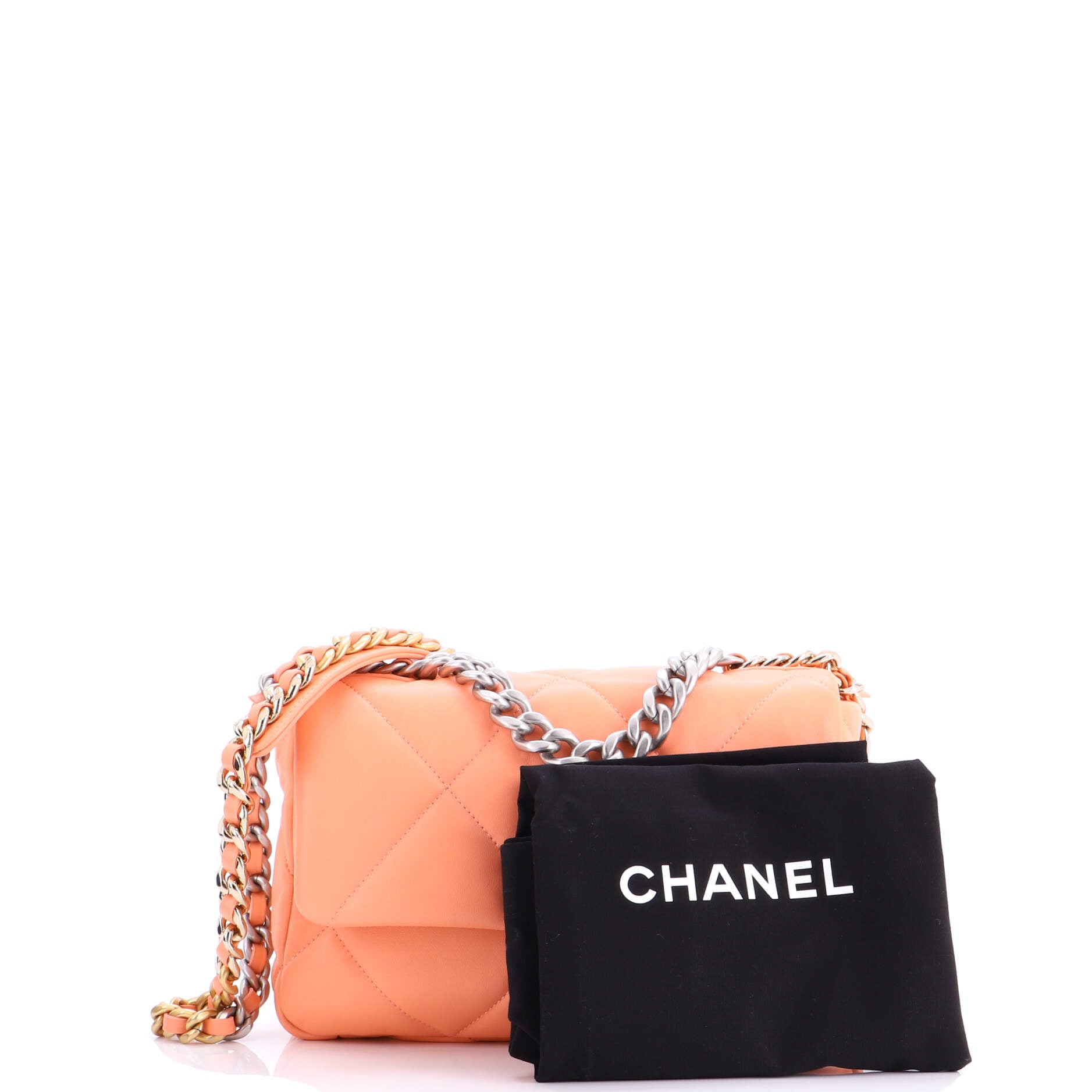 19 Flap Bag Quilted Leather Medium