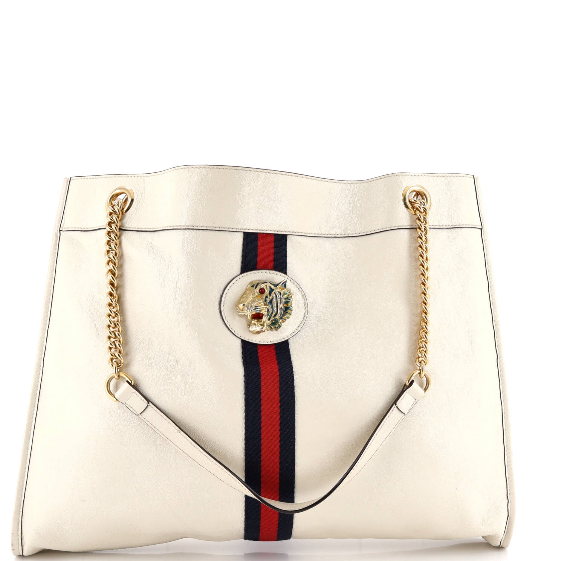 Rajah Chain Tote Leather Large