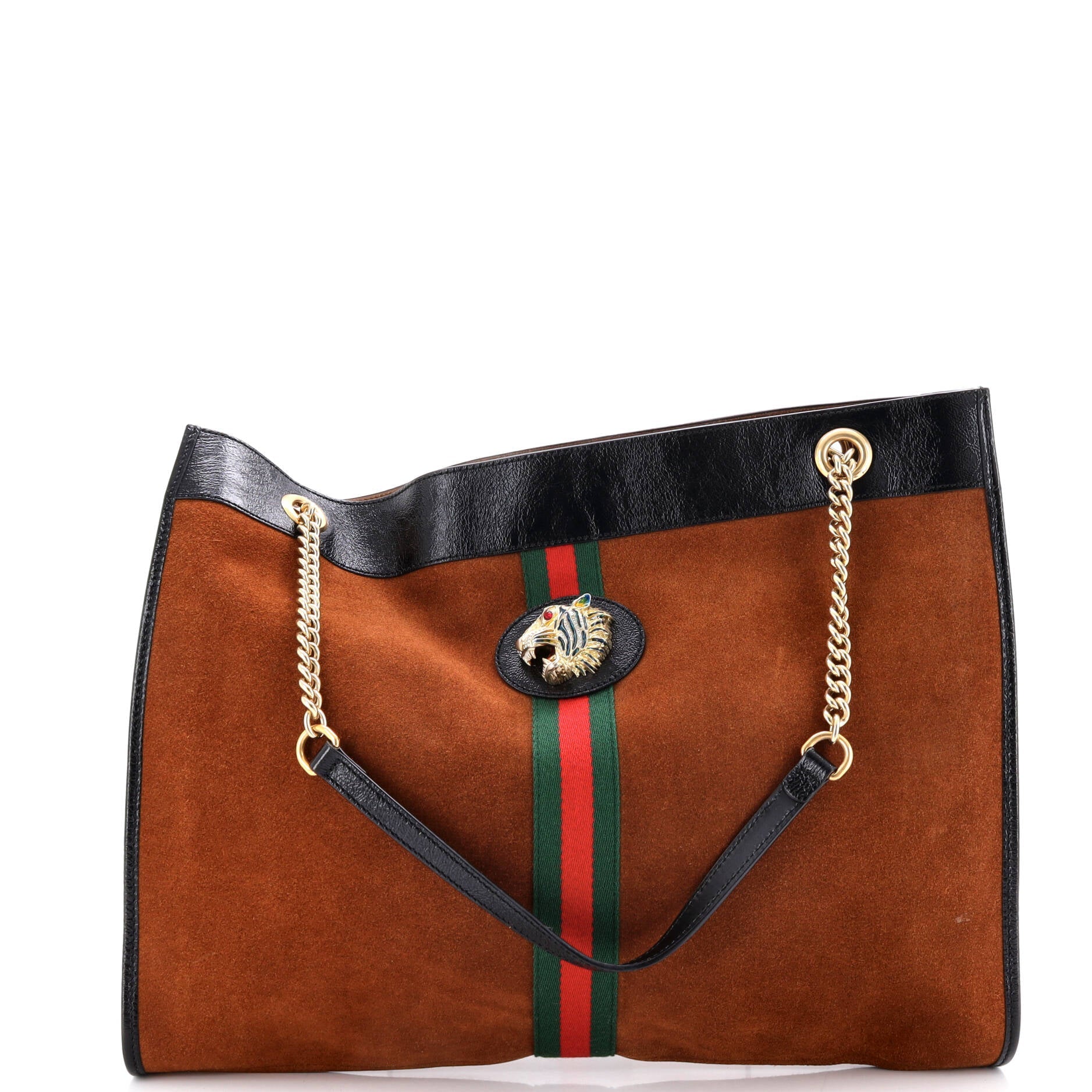 Rajah Chain Tote Suede Large