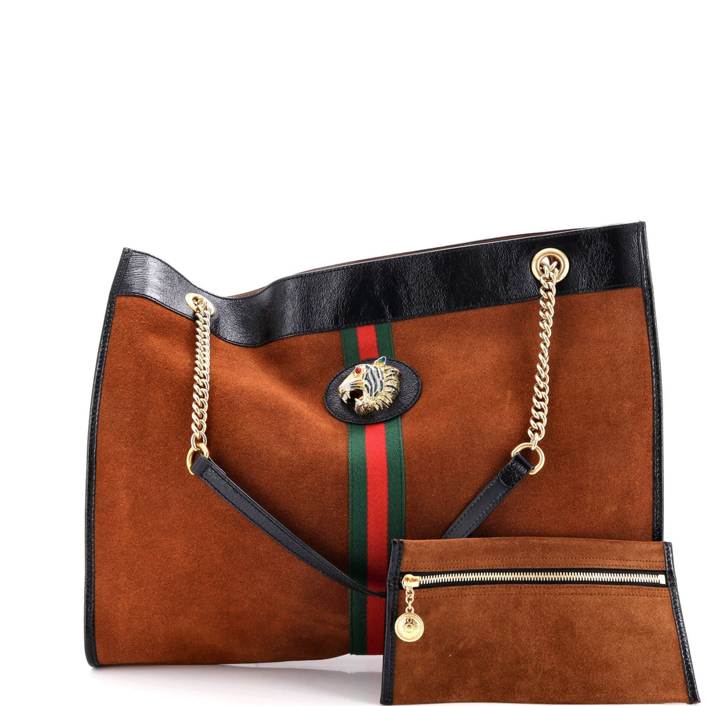 Rajah Chain Tote Suede Large