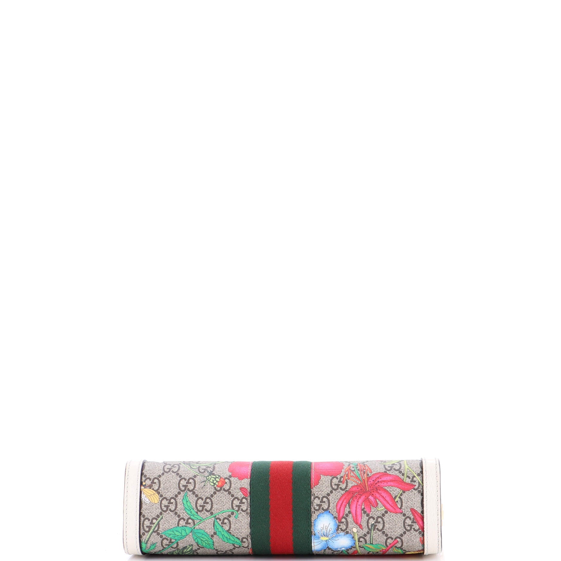 Ophidia Chain Shoulder Bag Flora GG Coated Canvas Small