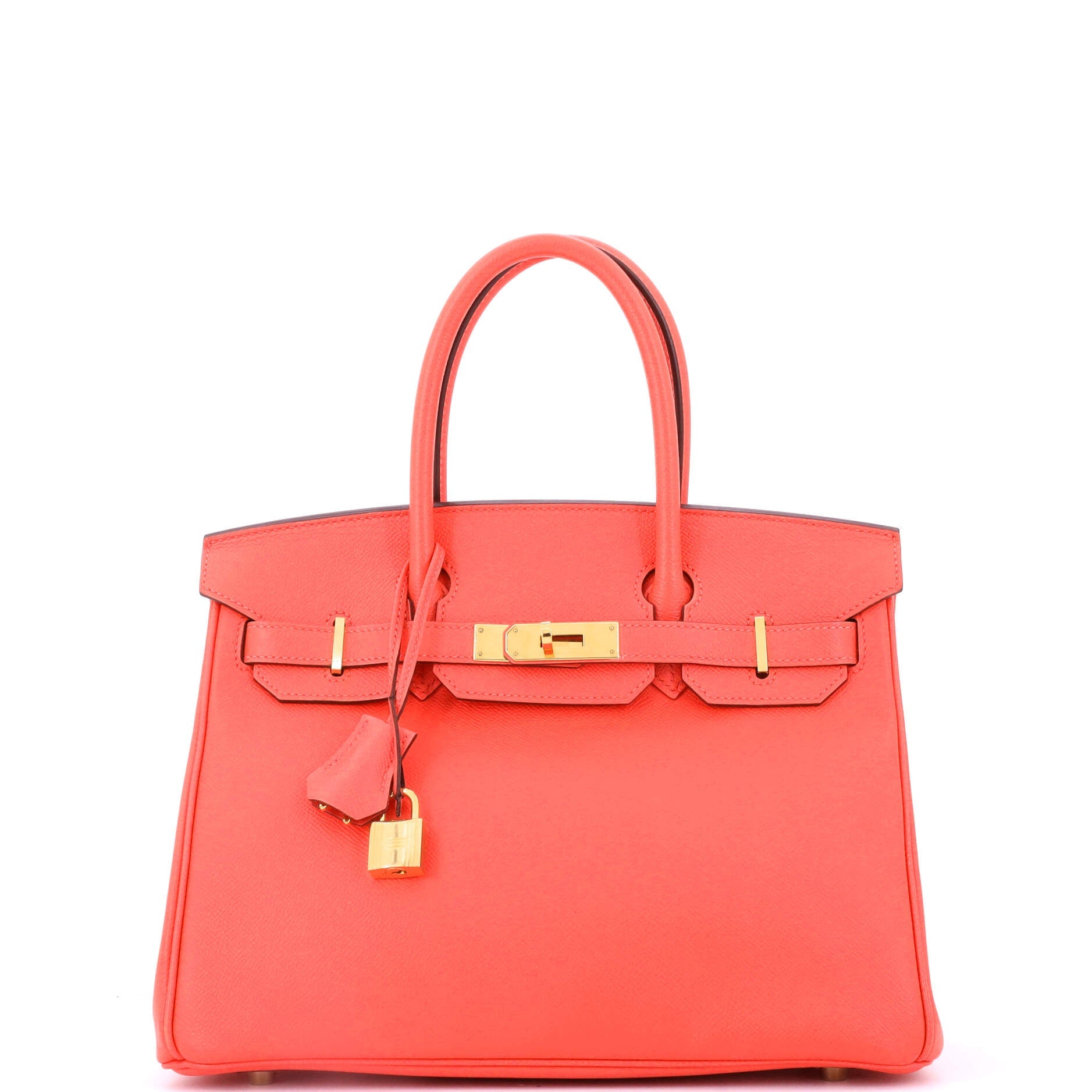 Birkin Handbag Rouge Pivoine Epsom with Gold Hardware 30