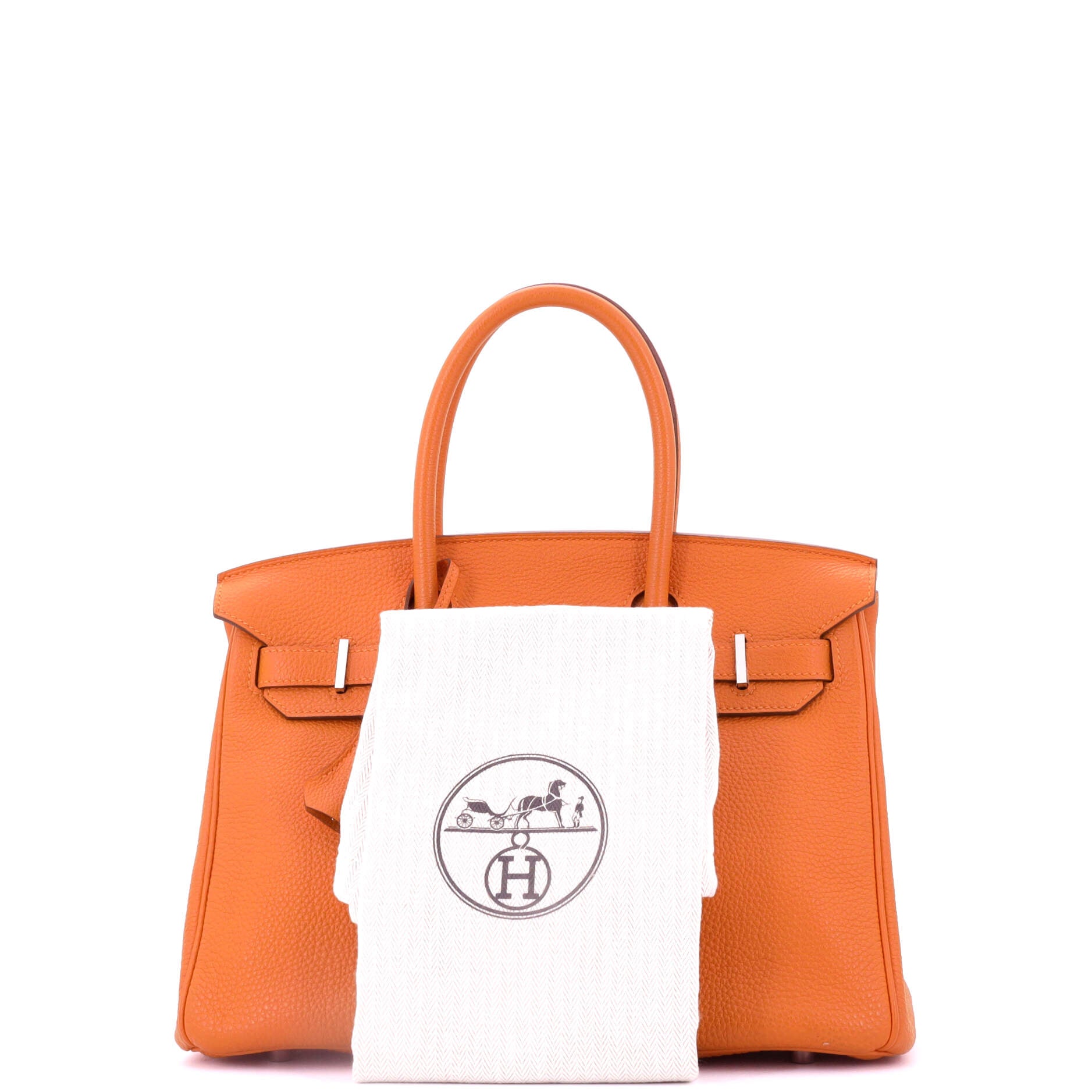 Birkin Handbag Orange H Togo with Palladium Hardware 30