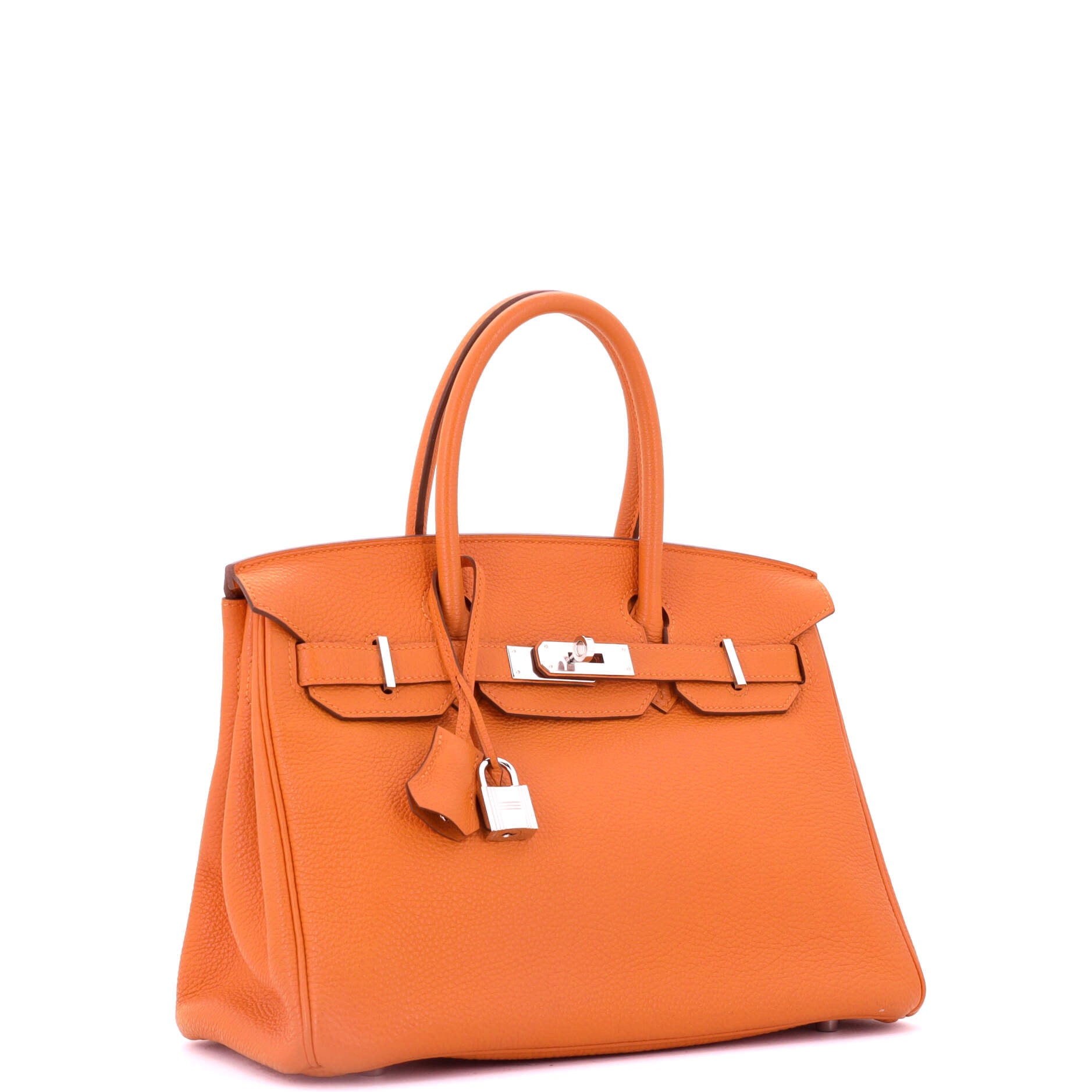 Birkin Handbag Orange H Togo with Palladium Hardware 30