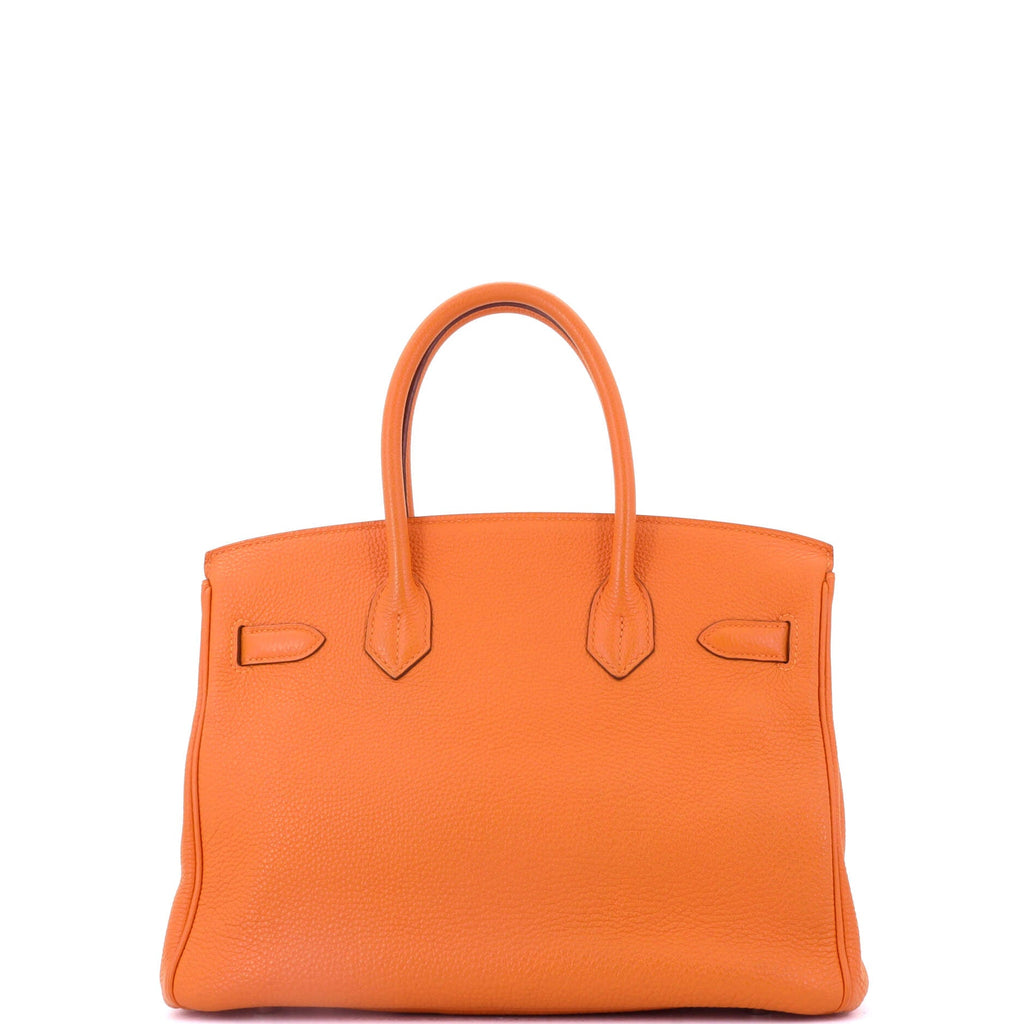 Birkin Handbag Orange H Togo with Palladium Hardware 30