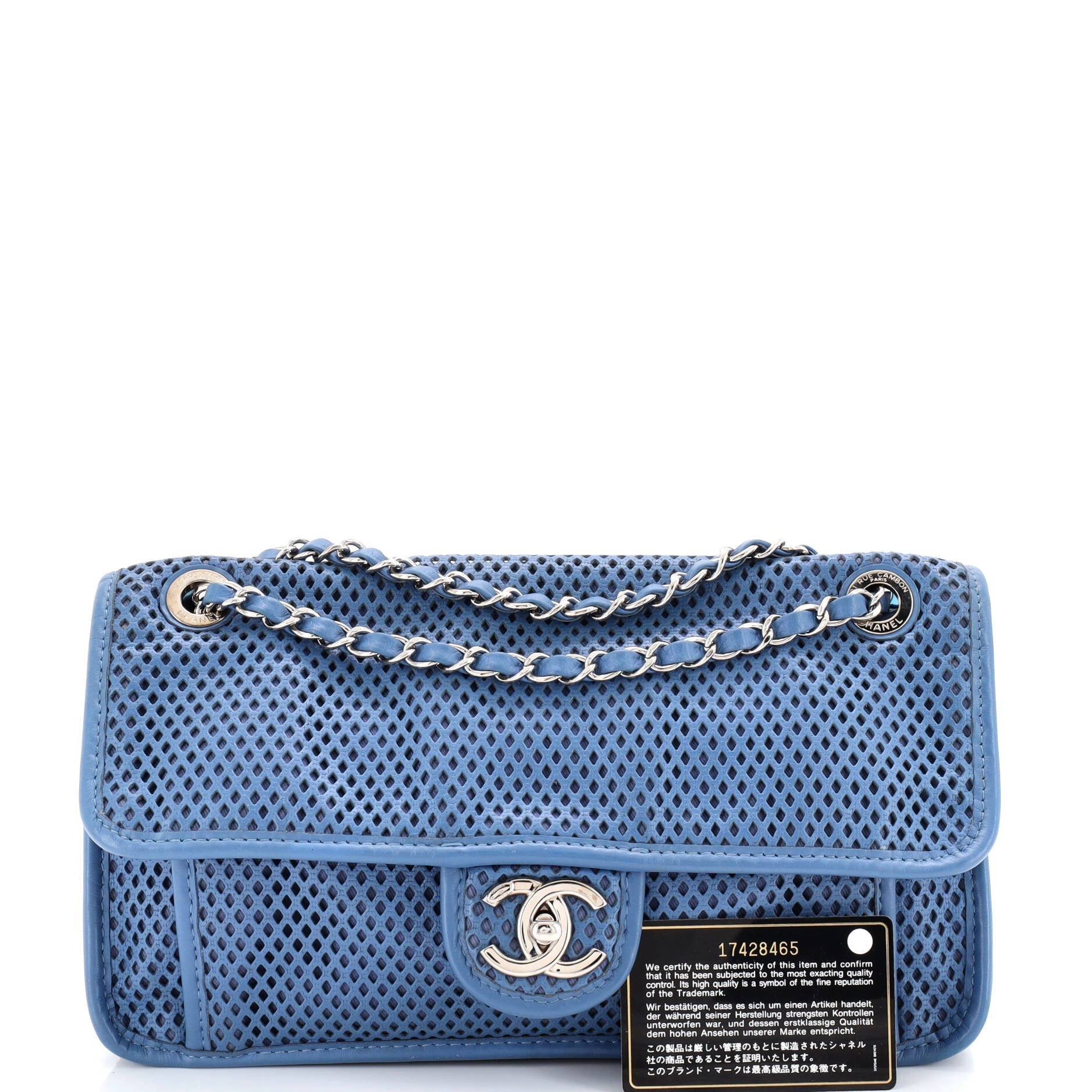 Up In The Air Flap Bag Perforated Leather Medium