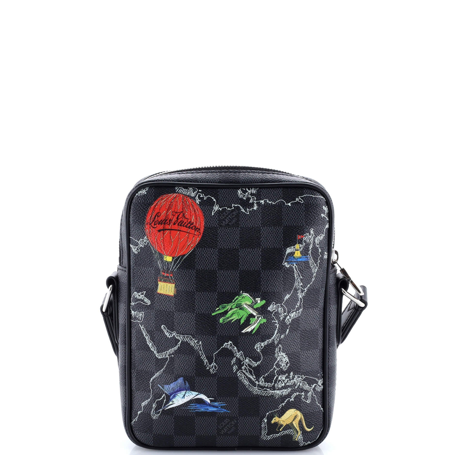 Danube Slim Bag Limited Edition Renaissance Map Damier Graphite PM
