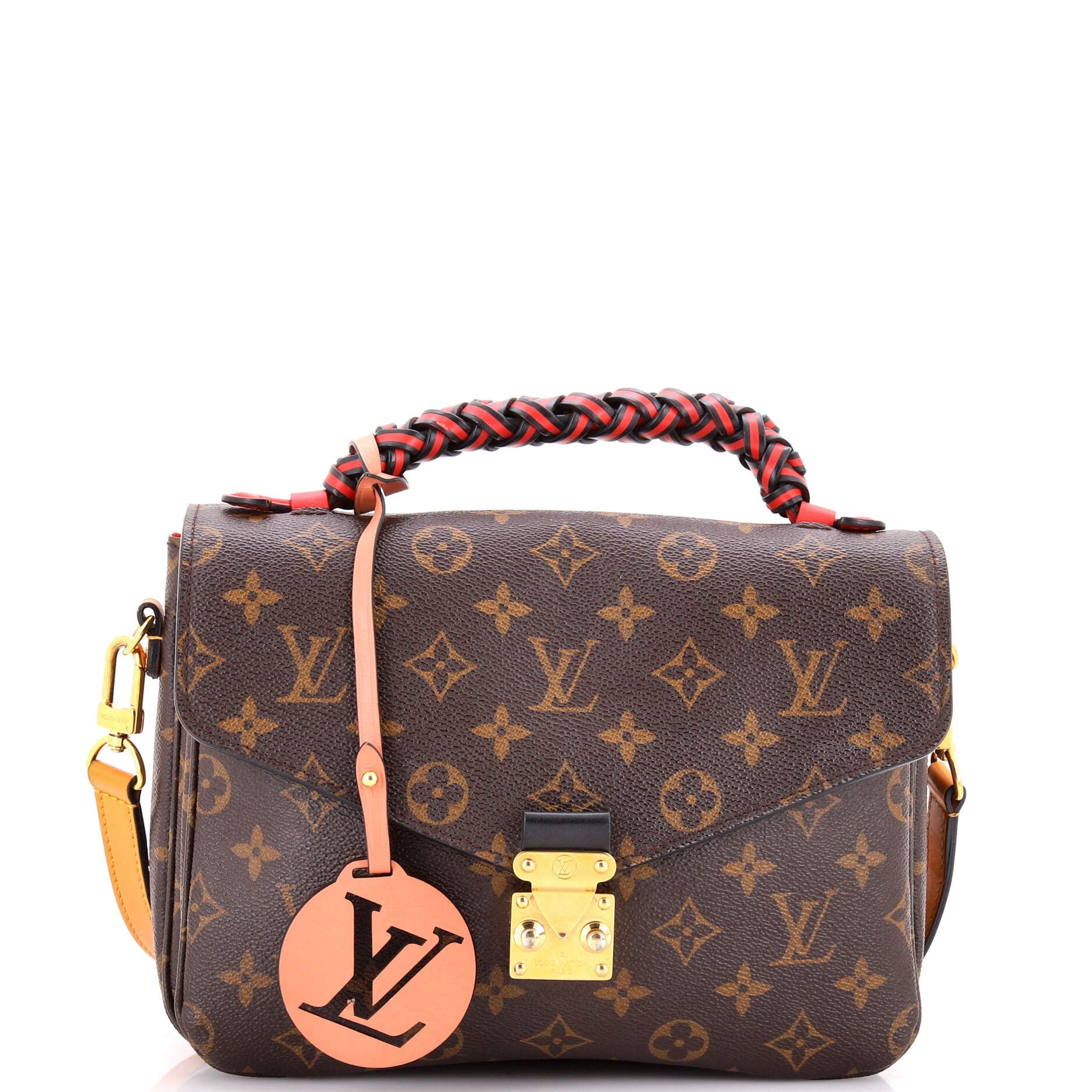 Braided Handle Pochette Metis Monogram Canvas with Leather
