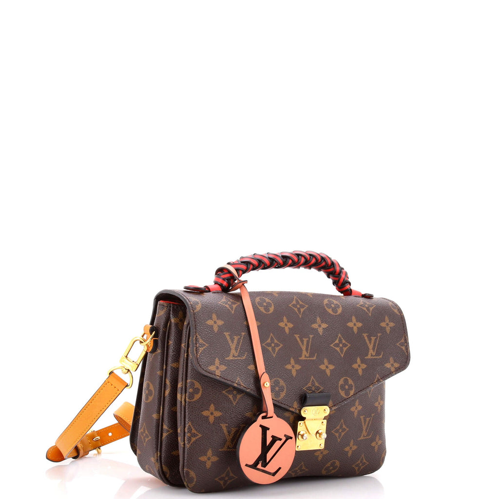 Braided Handle Pochette Metis Monogram Canvas with Leather