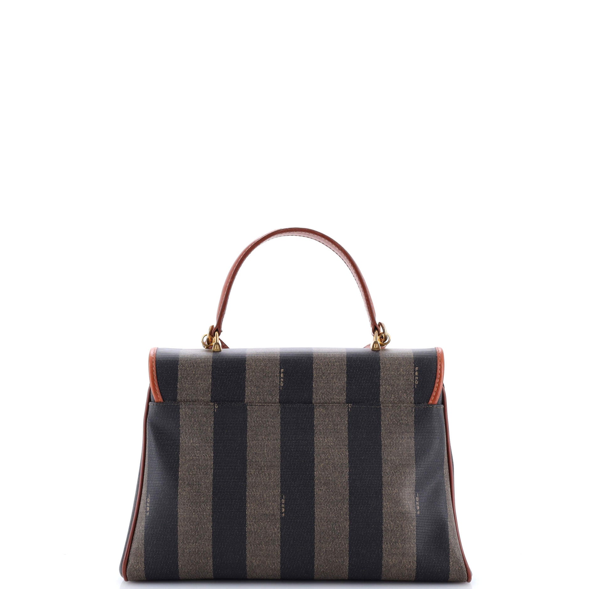 Convertible Pequin Top Handle Tote Coated Canvas with Leather Medium
