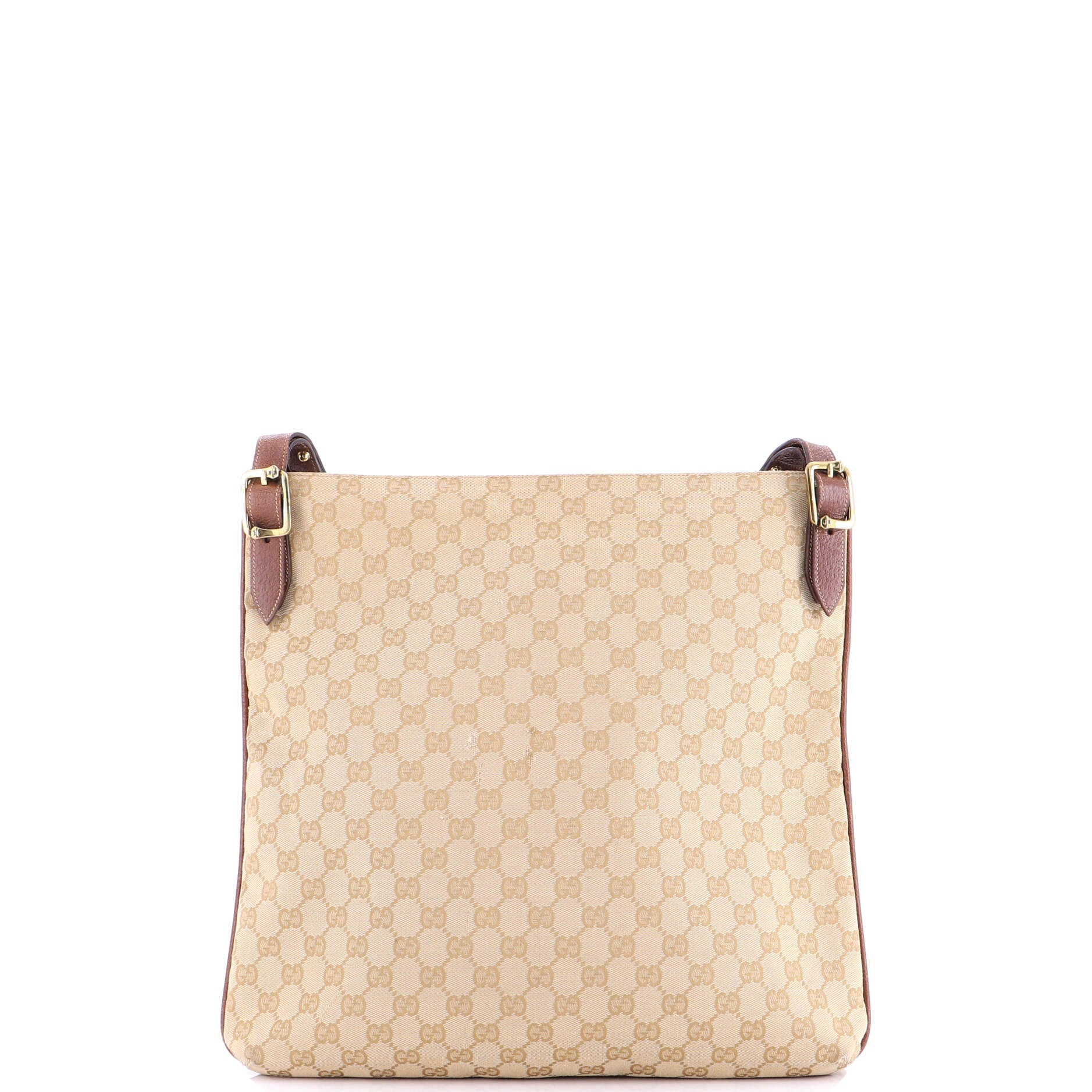 Vintage Belted Flat Messenger GG Canvas Large