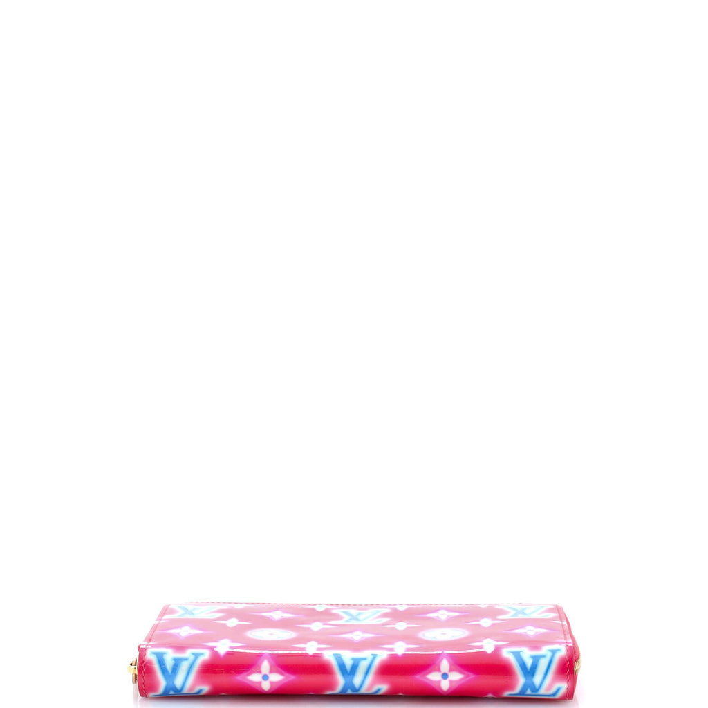 Zippy Wallet Valentine Neon Monogram Vernis