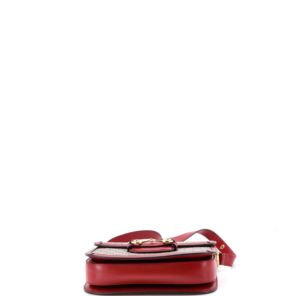 Horsebit 1955 Shoulder Bag GG Coated Canvas with Leather Small