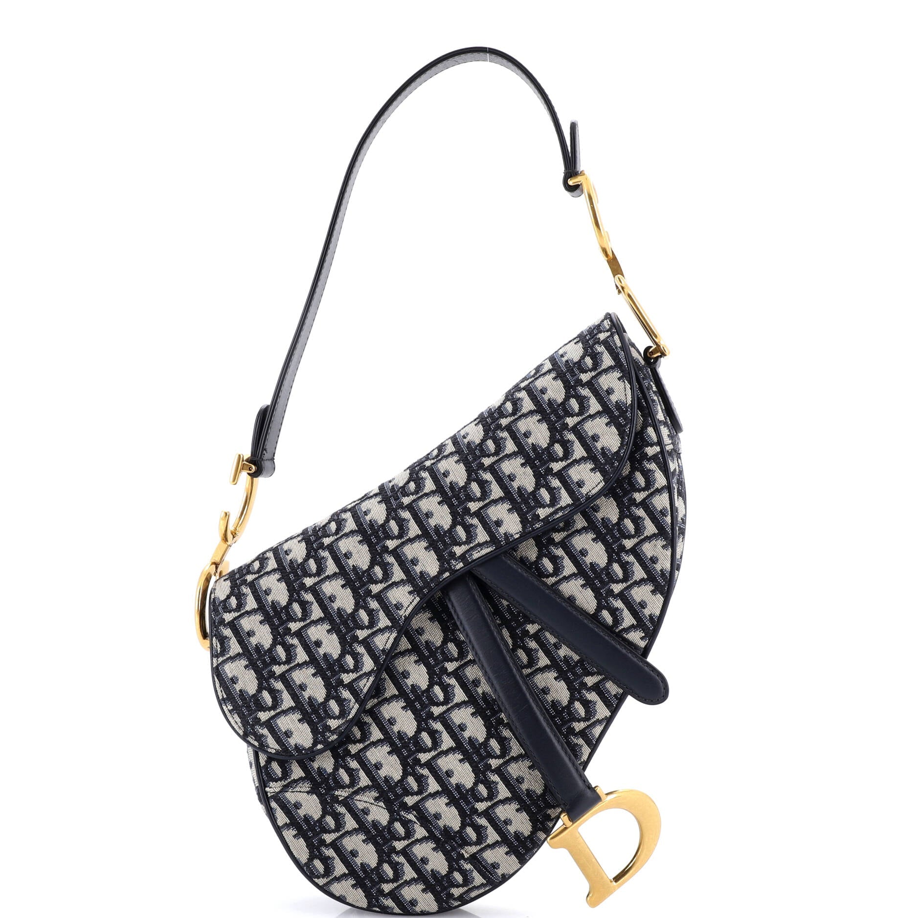 Saddle Handbag with Strap Oblique Canvas Medium