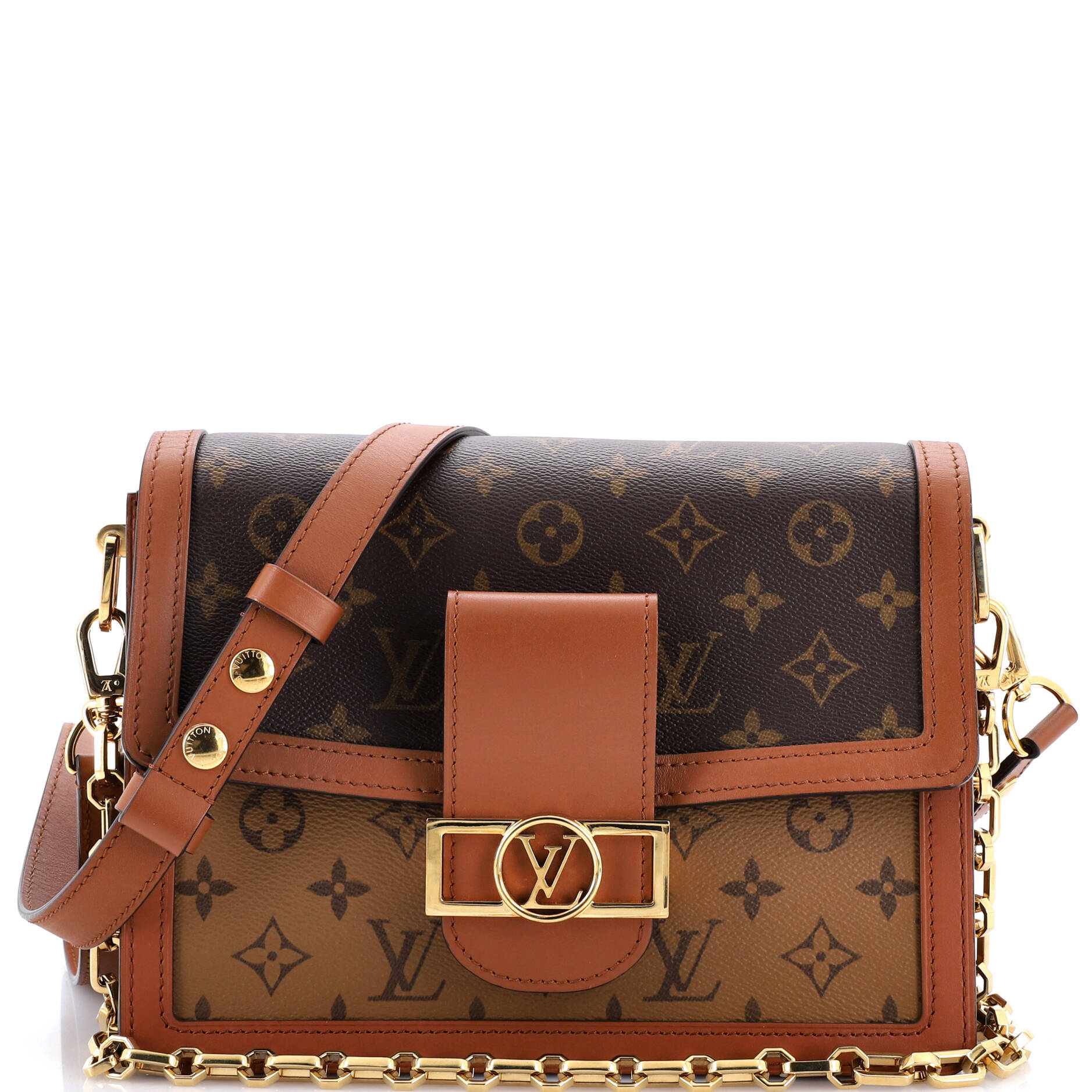 Dauphine Shoulder Bag Reverse Monogram Canvas MM